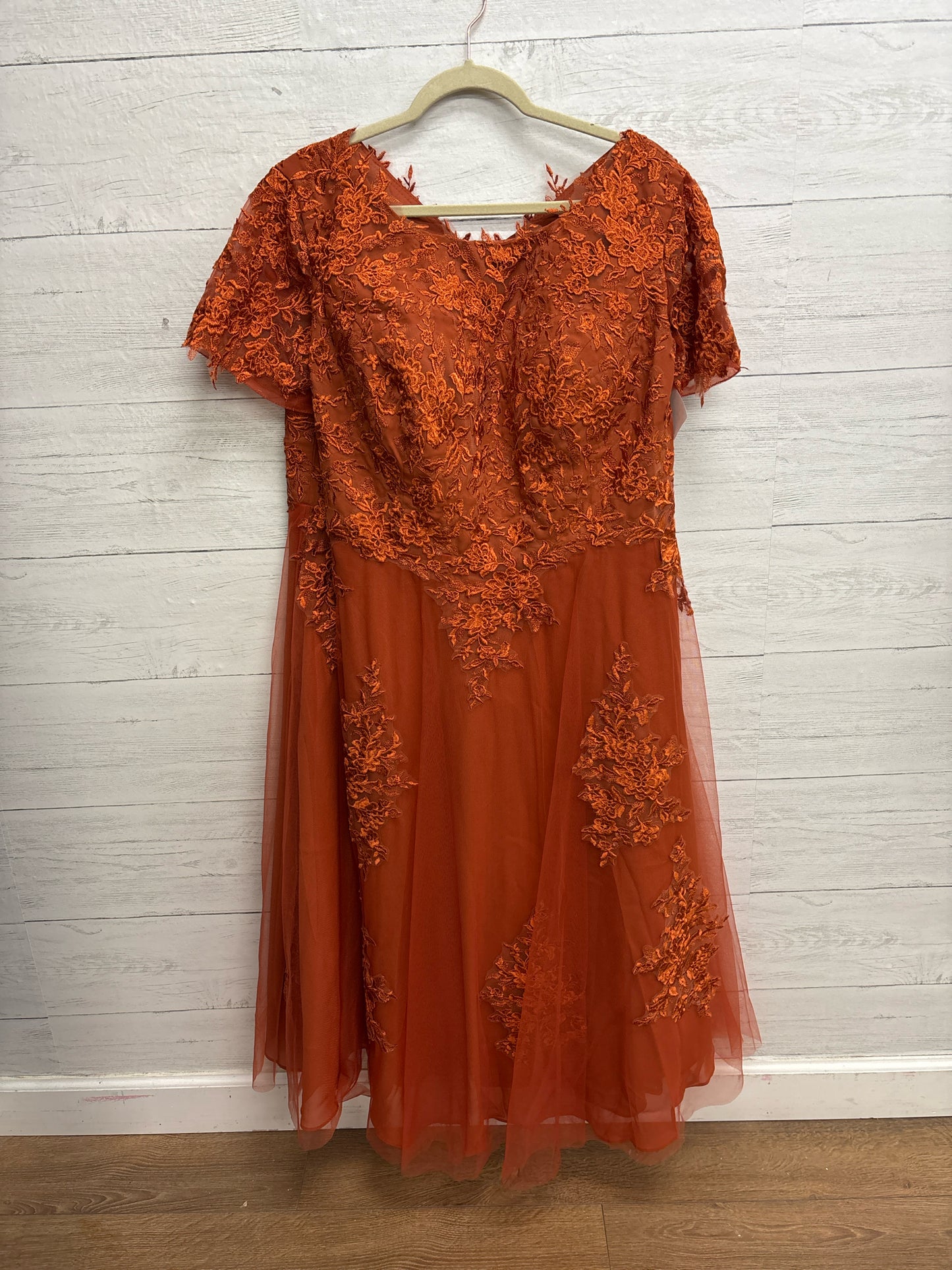 Size 24 BENZDE Orange Gown