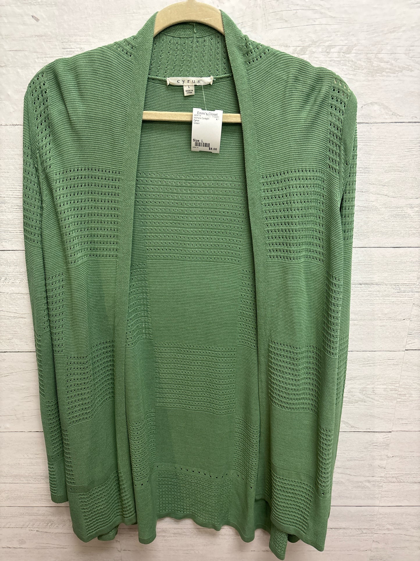 Size L Cyrus Green Womens Cardigan