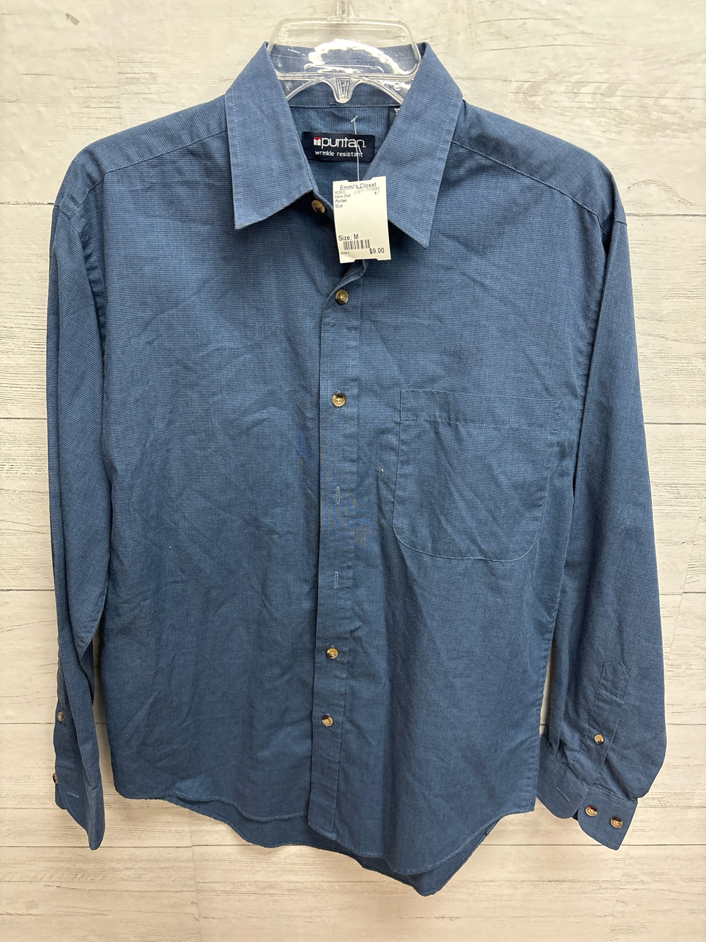 Size M Puritan Blue Mens Shirt