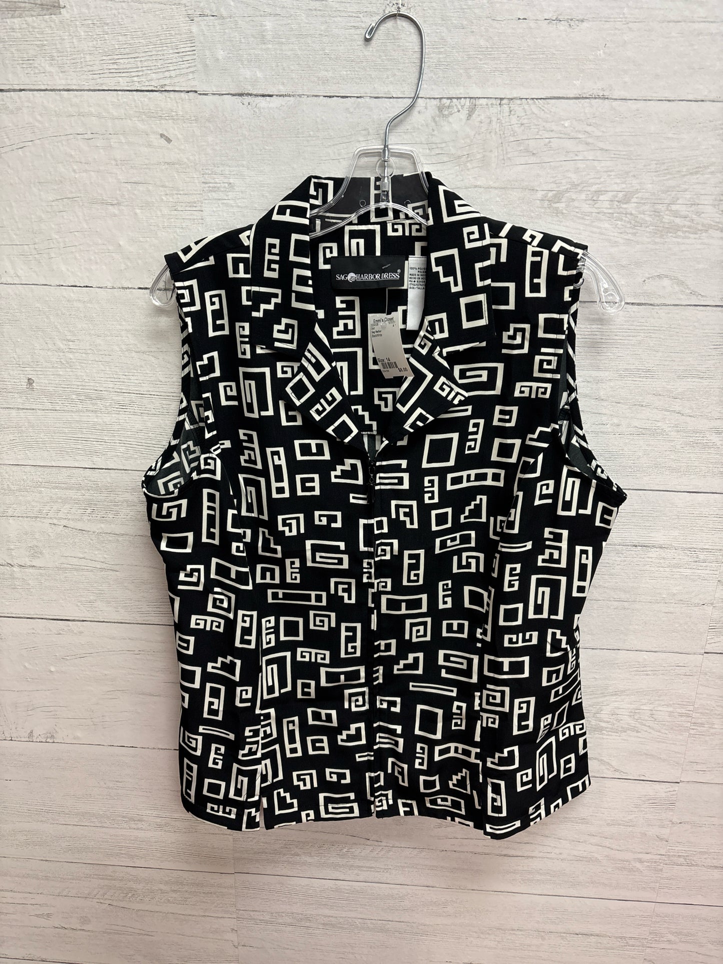 Size 14 Sag Harbor Black/White Shirt