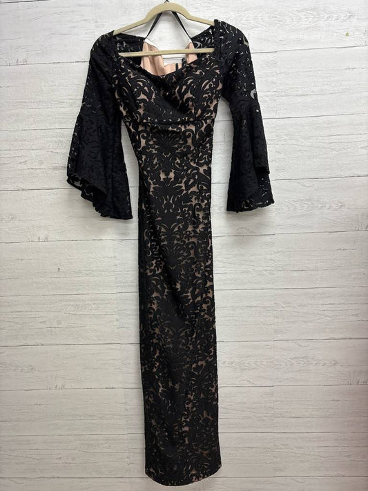Size 10 Xscape black/nude Gown