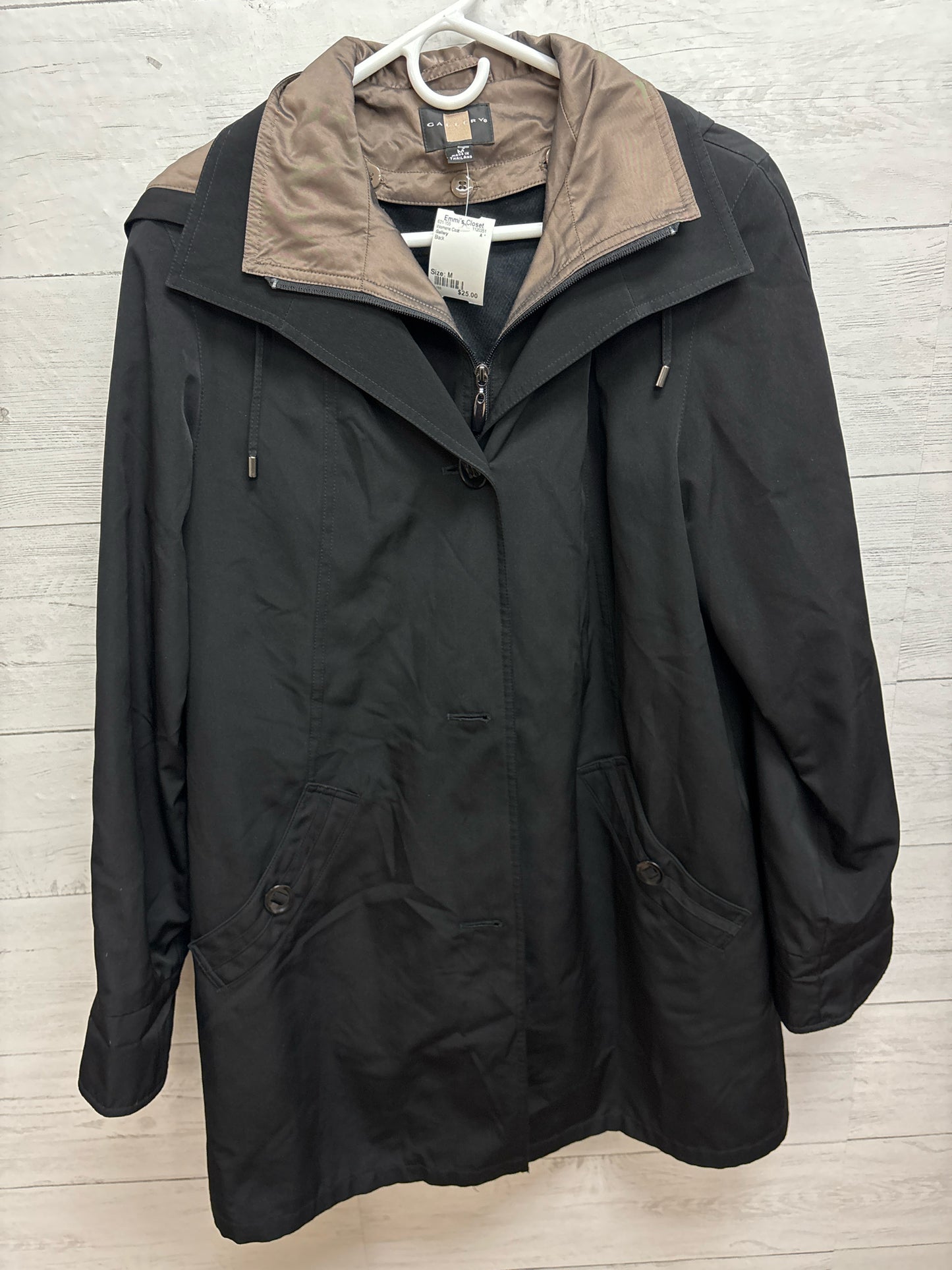 Size M Gallery Black Womens Coat