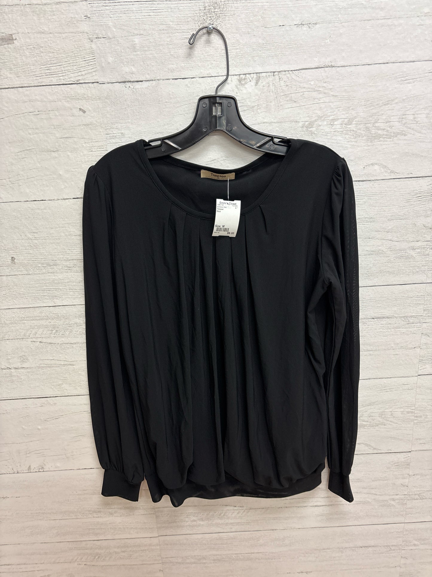 Size M Timeson Black Womens Shirt