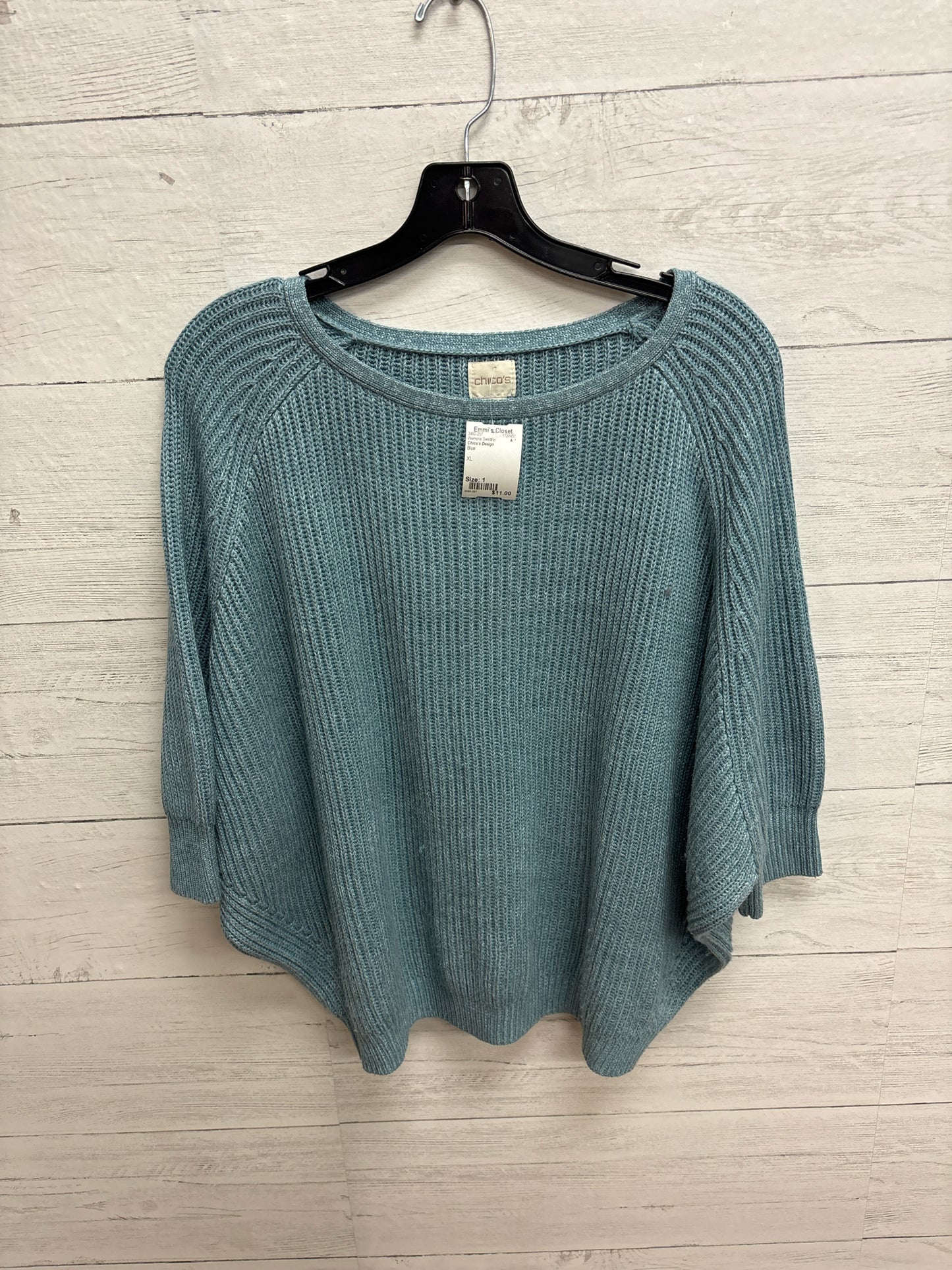 Size 1 Chico's Design Blue Womens Sweater