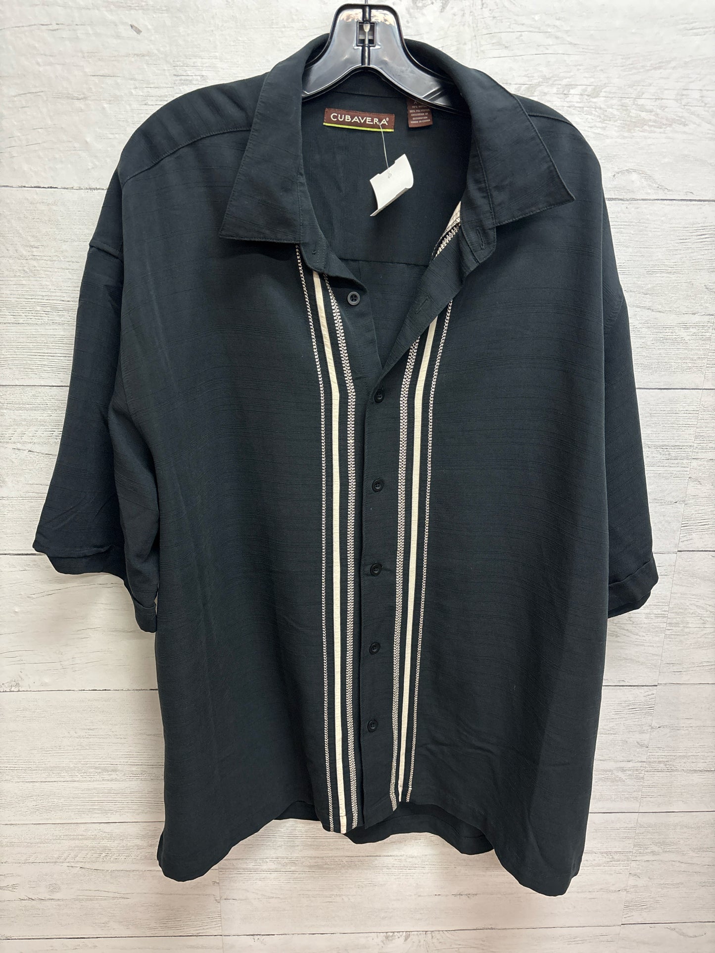Size XXL Cubavera Black Mens Shirt