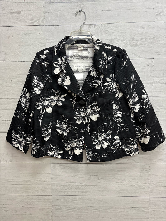 Size M Christopher & Banks Black/White Womens Jacket