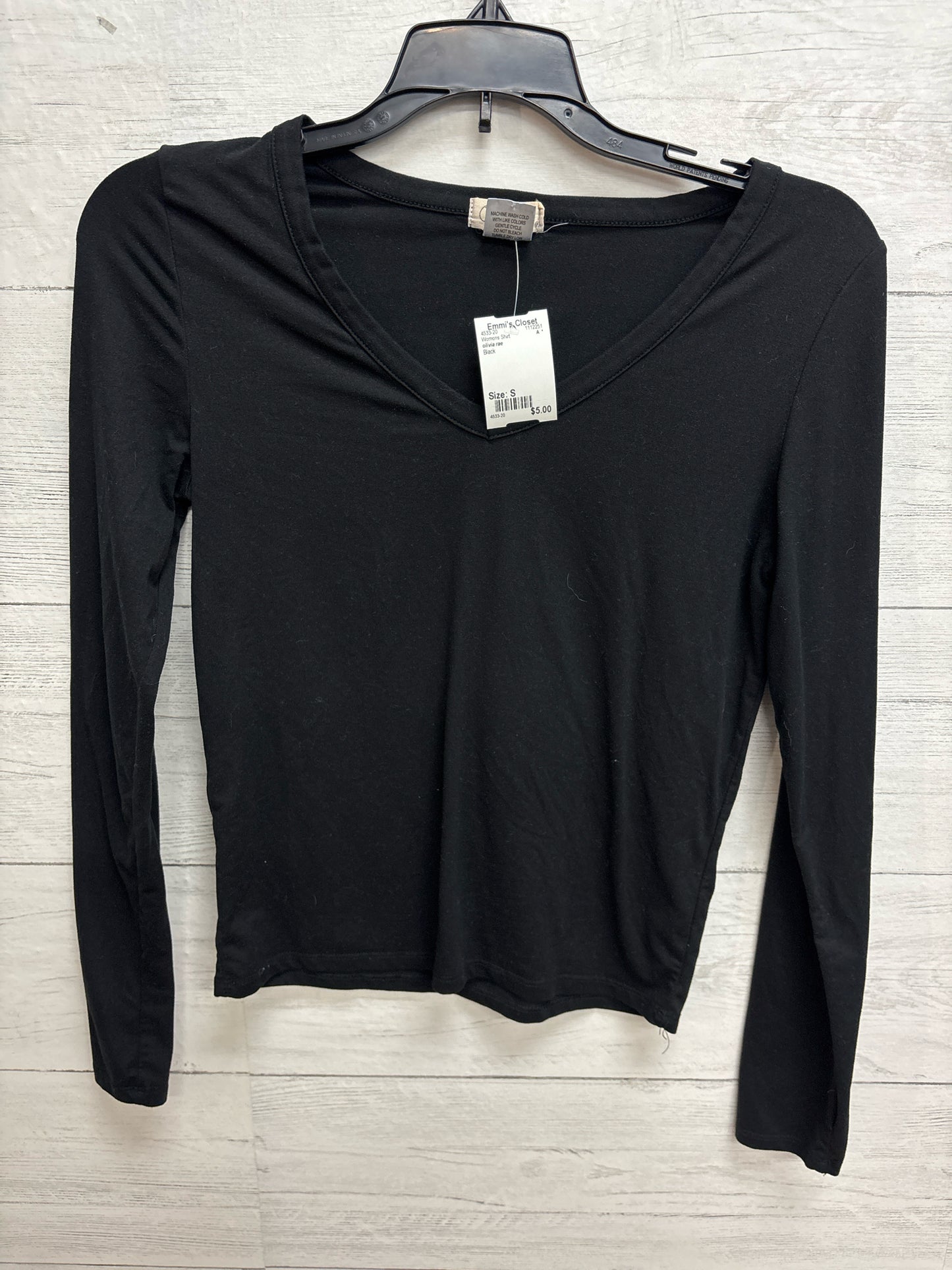 Size S olivia rae Black Womens Shirt