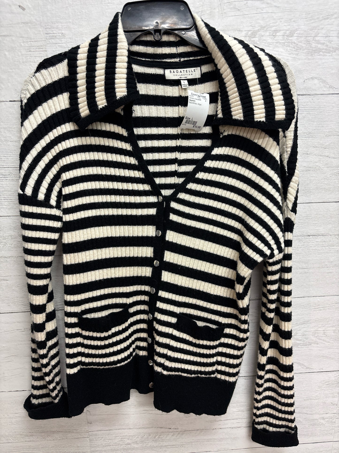 Size L Bagatelle Black/White Womens Sweatshirt