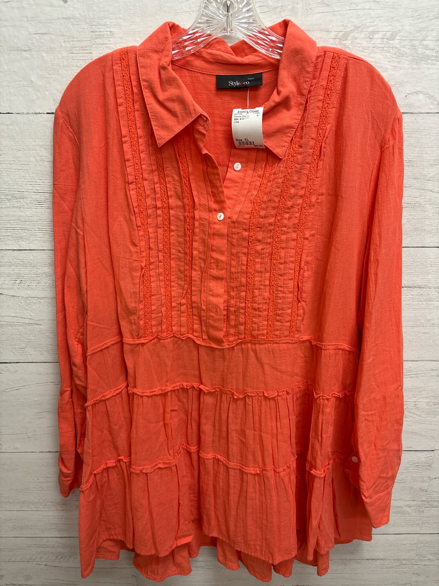 Size XL Style & Co Coral Womens Shirt