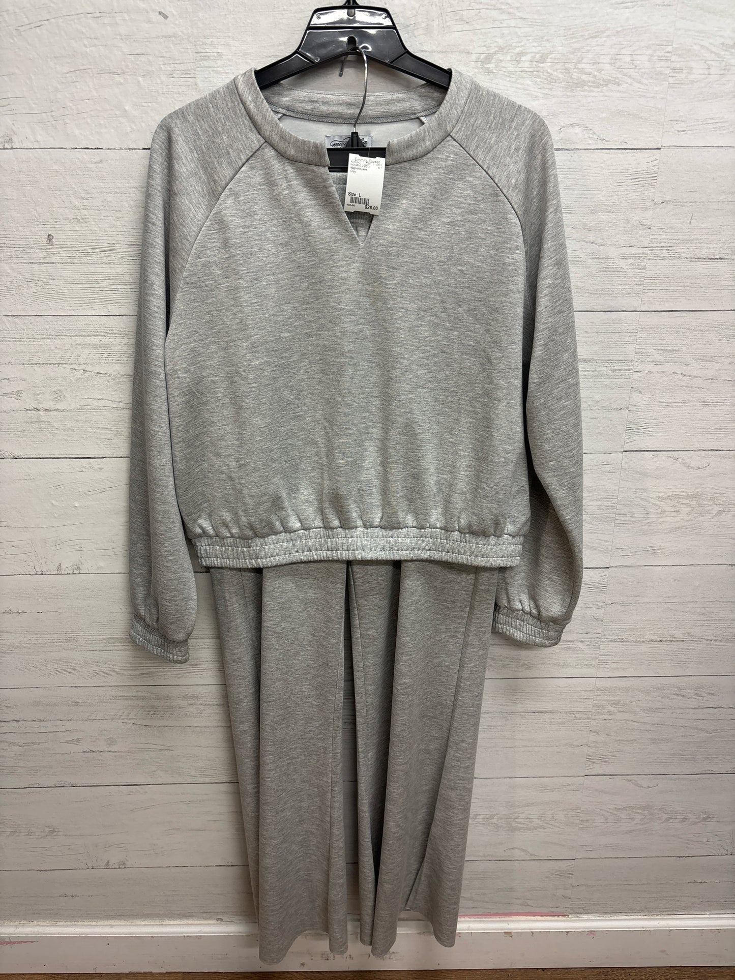 Size L Magnolia Lane Grey WOMANS 2-PC