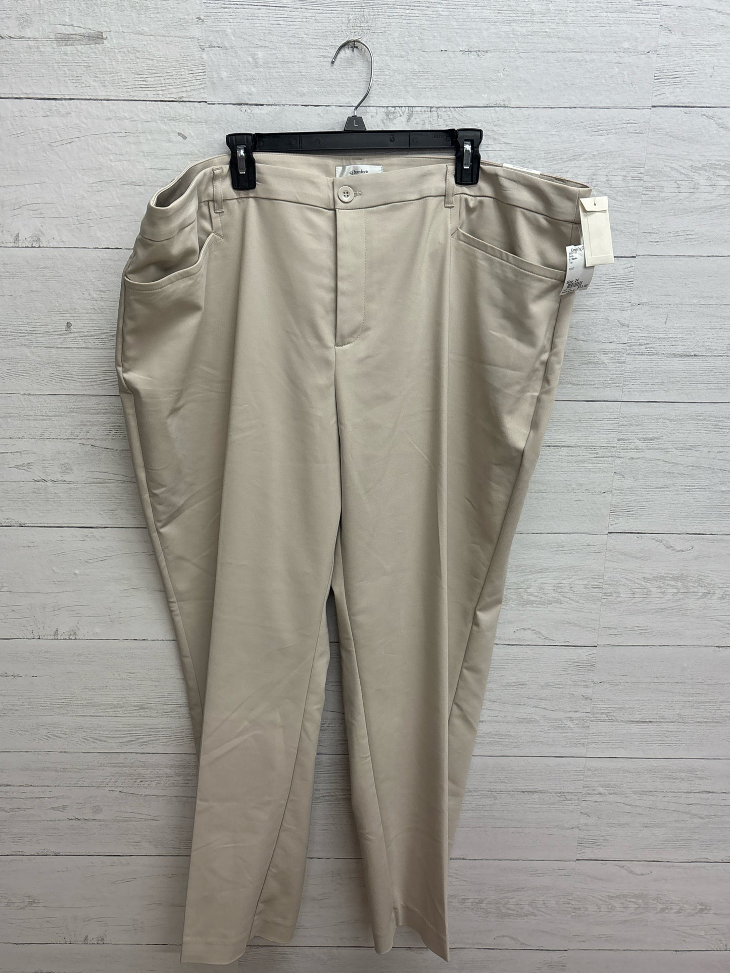 Size 24 CJ Banks Tan Pants