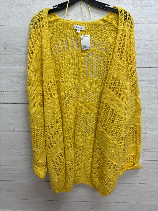 Size M Bucket List Yellow Womens Cardigan