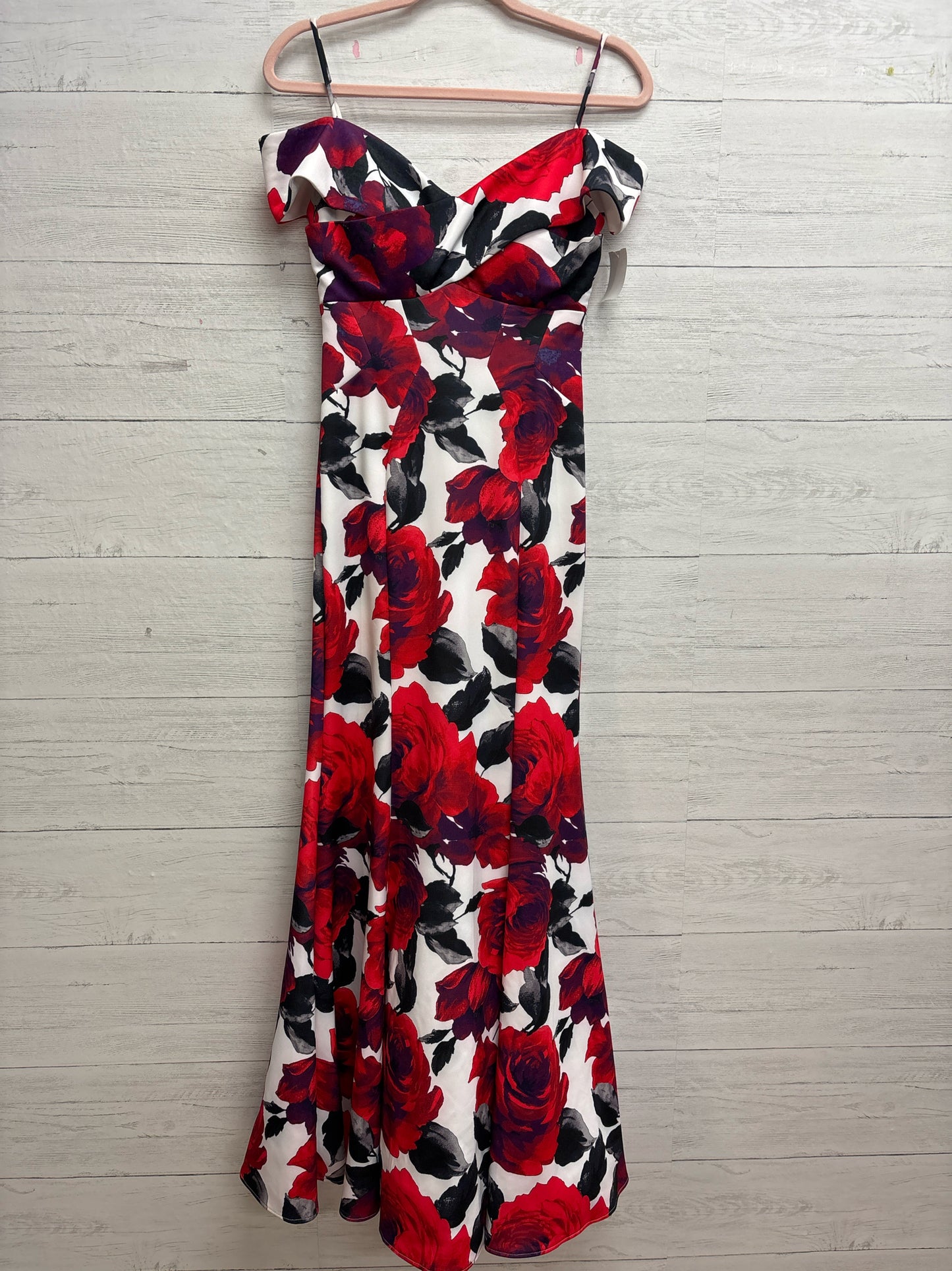 Size 2 Camille & Co red/black/white Gown