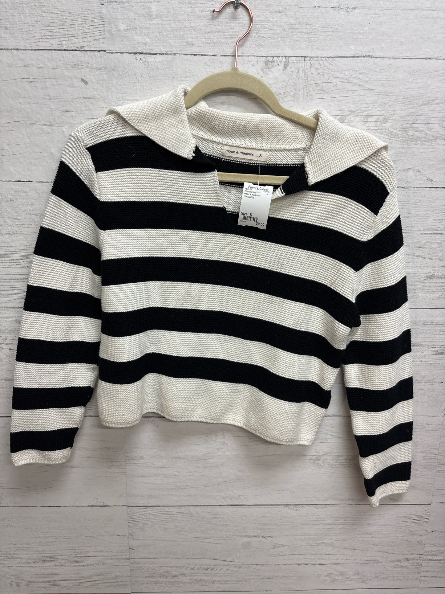 Size S moon & madison Black/White Womens Shirt