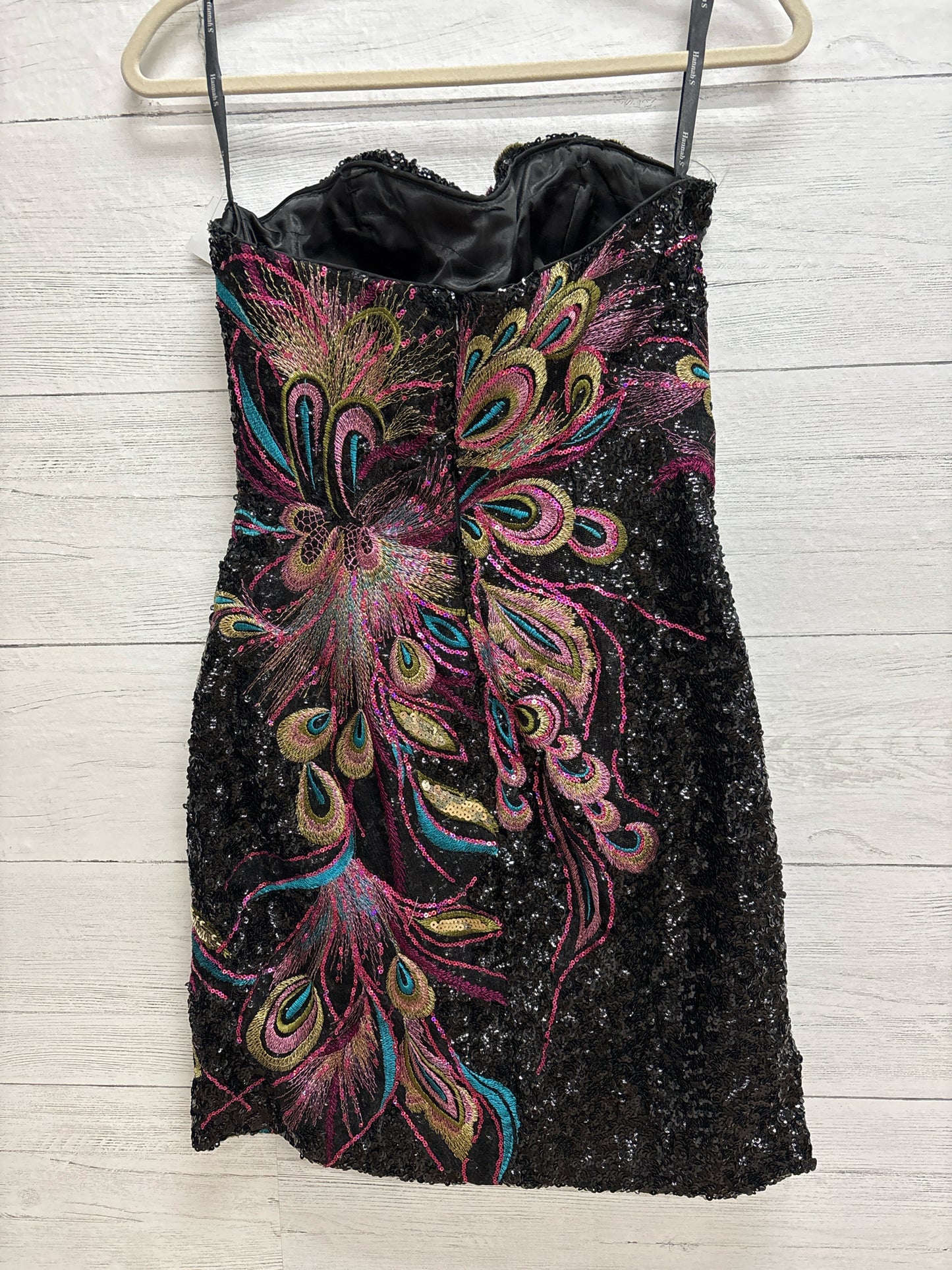 Size 6 Hannah Black Print Gown