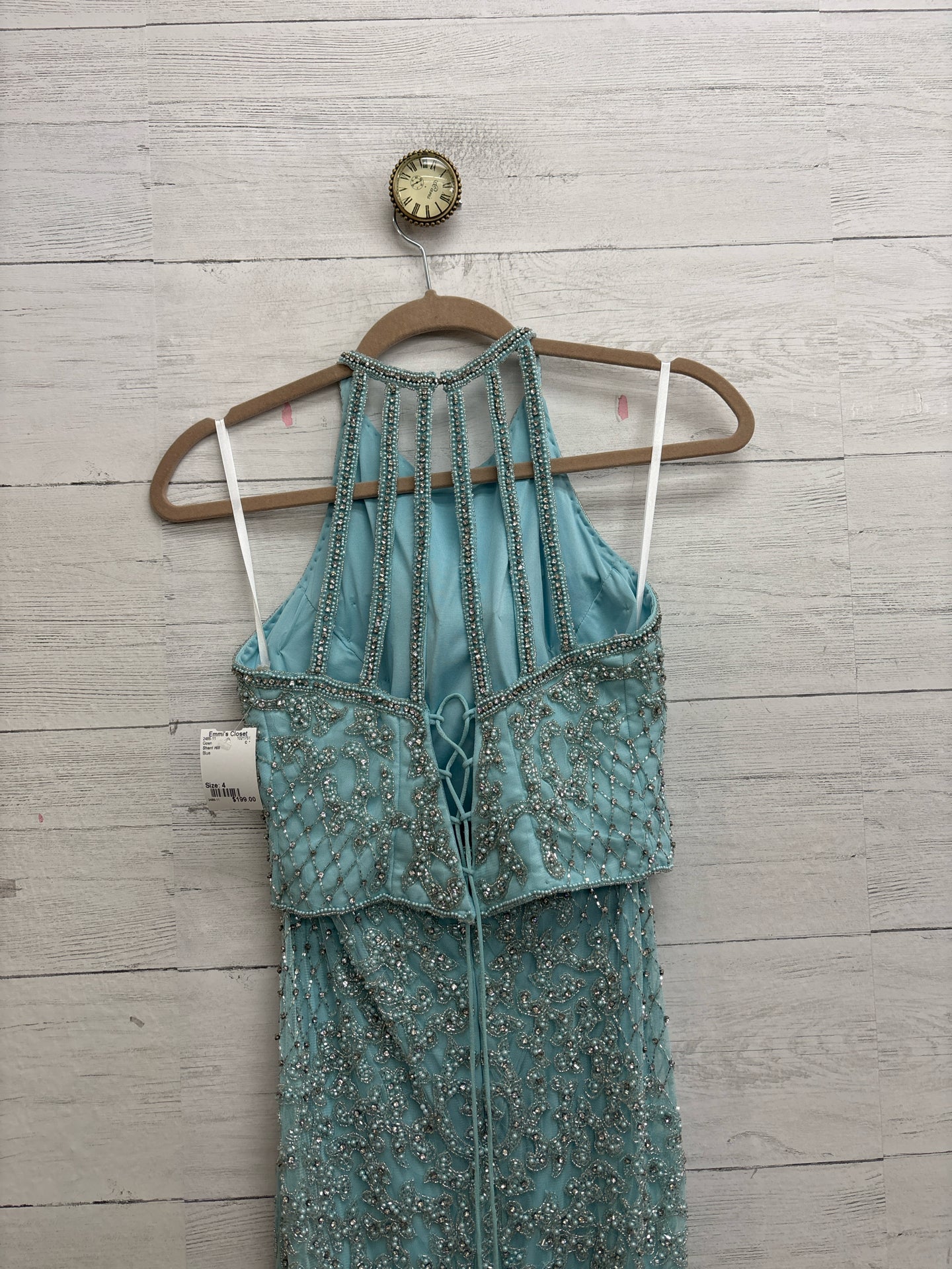 Size 4 Sherri Hill Blue Gown
