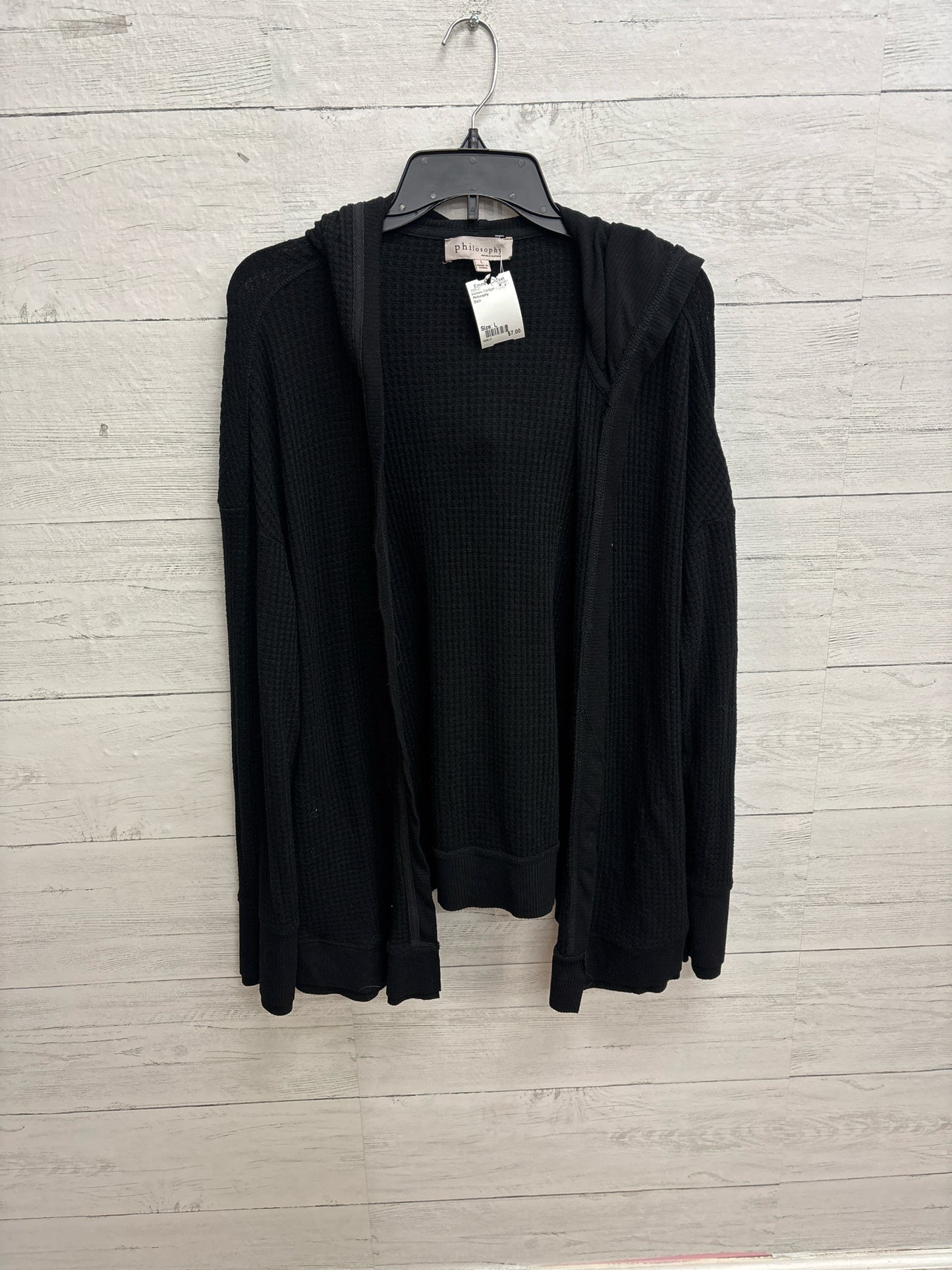Size L Philosophy Black Womens Cardigan