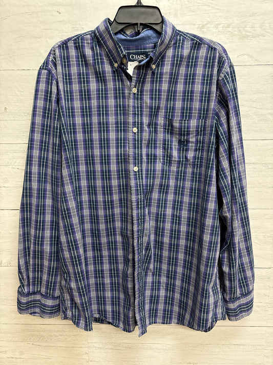 Size XL CHAPS Purple Mens Shirt