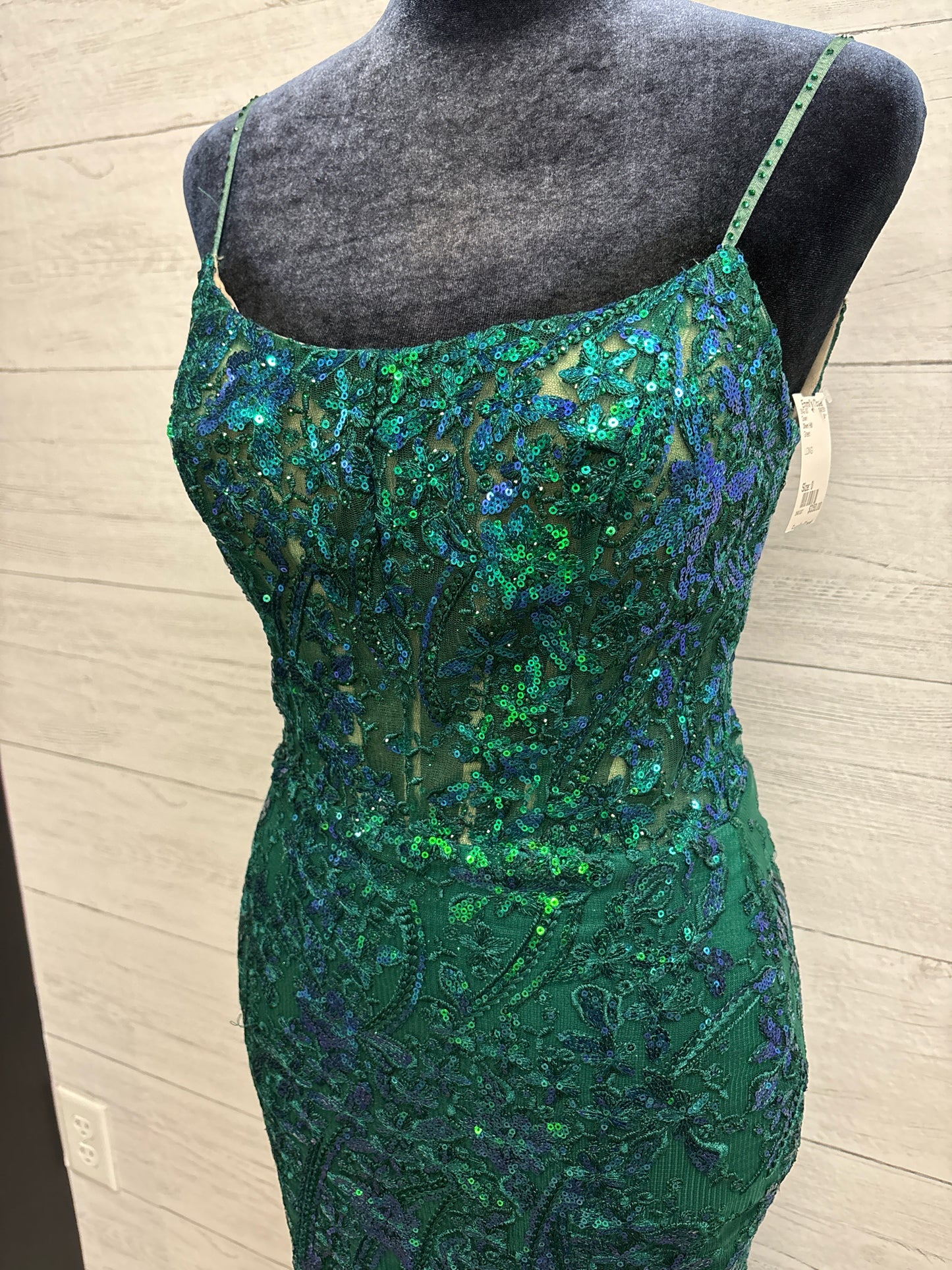Size 0 Sherri Hill Green Gown