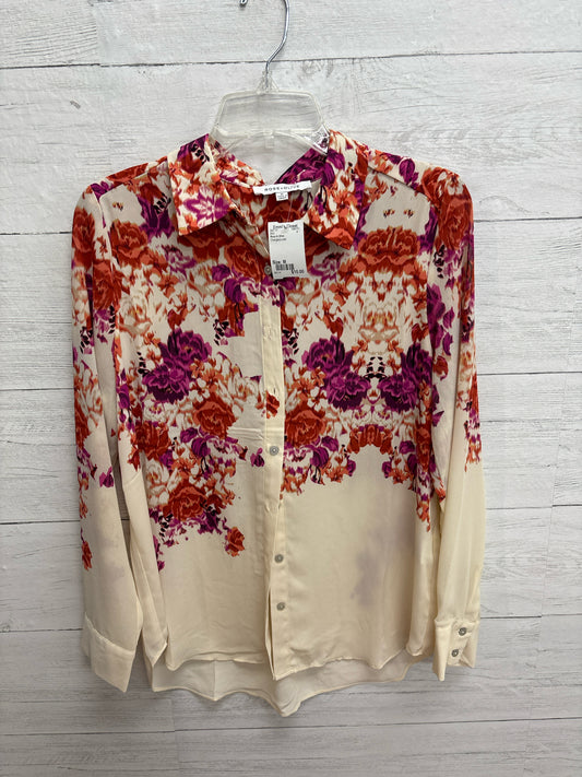 Size M Rose & Olive Orange/purple Shirt