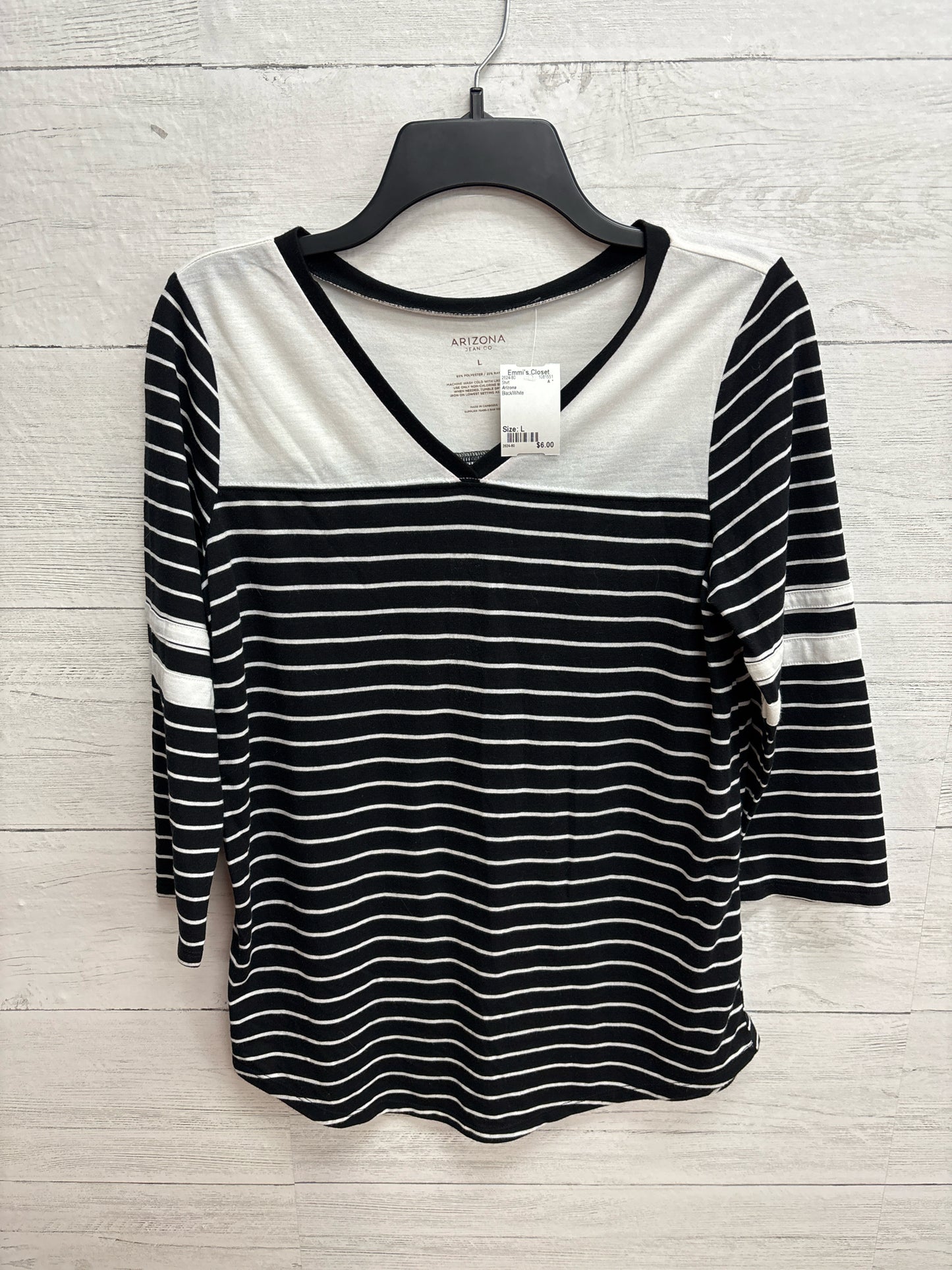 Size L Arizona Black/White Shirt