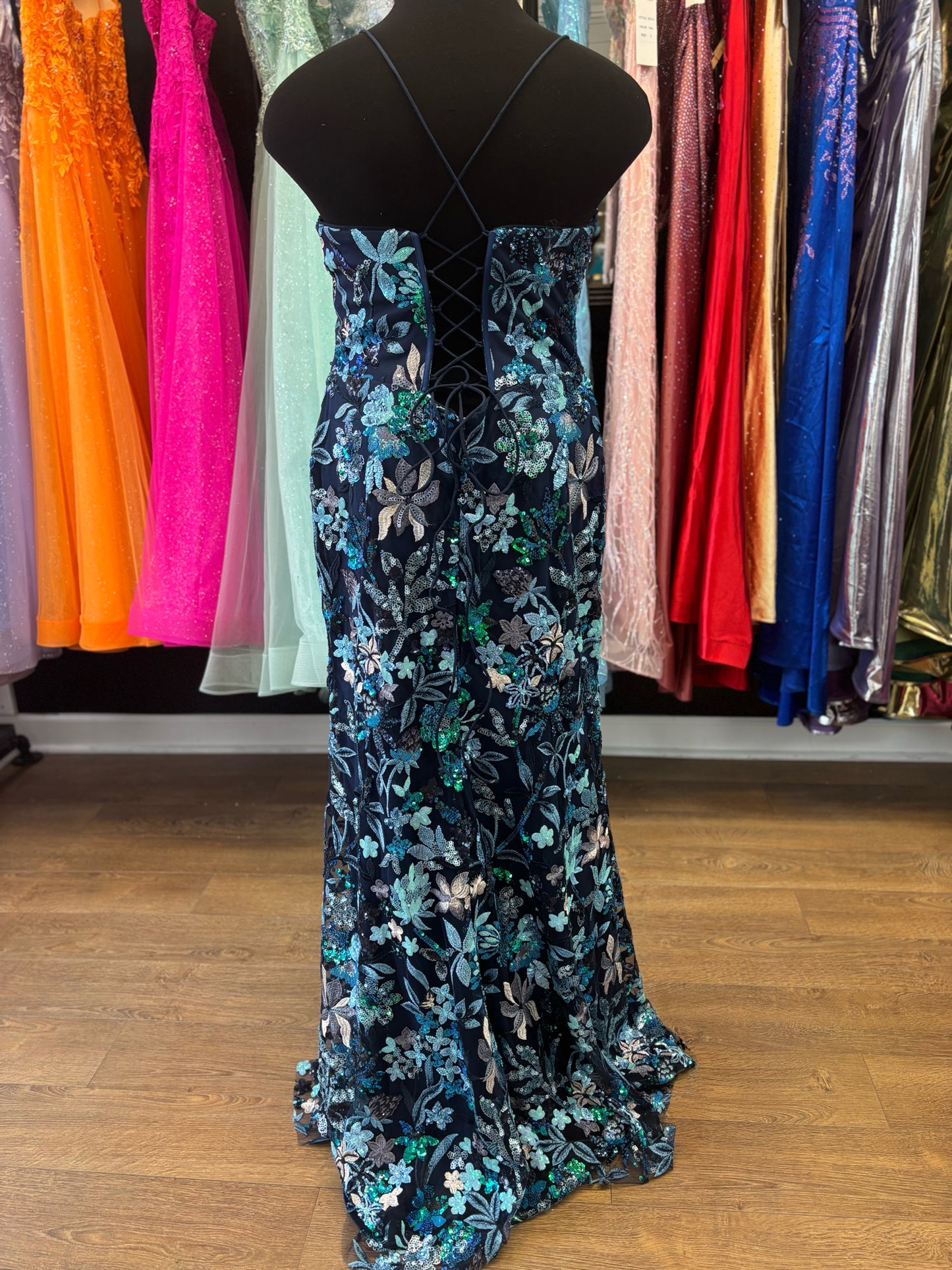 Size 8 Emmi's Elegance Blue Gown