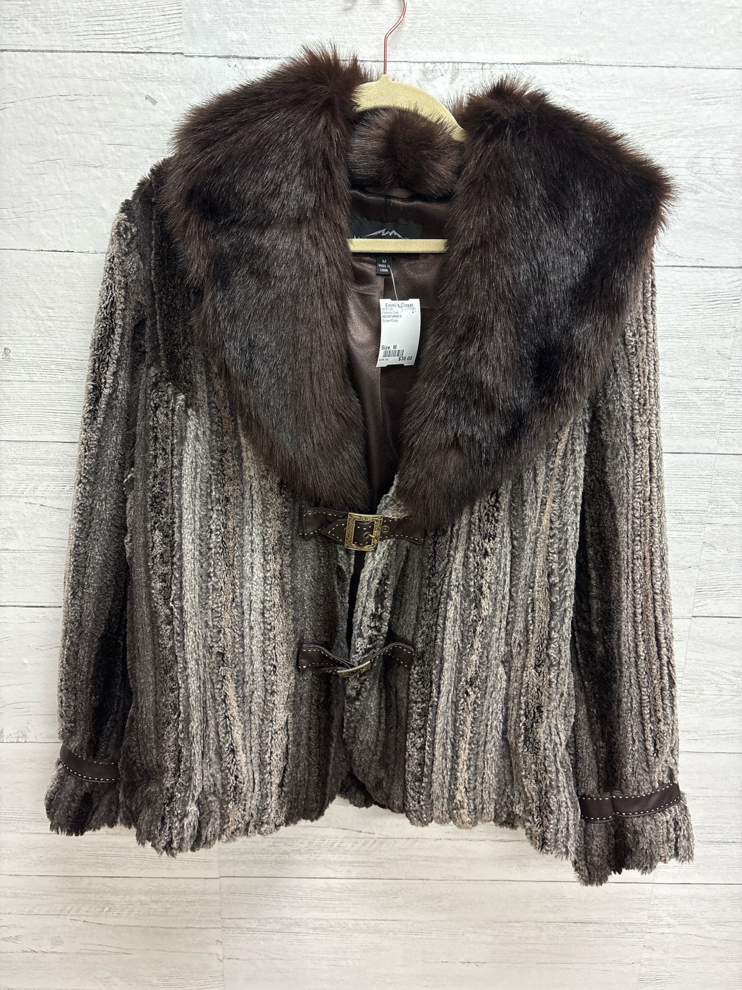 Size M MOUNTANACO Brown/Grey Womens Coat