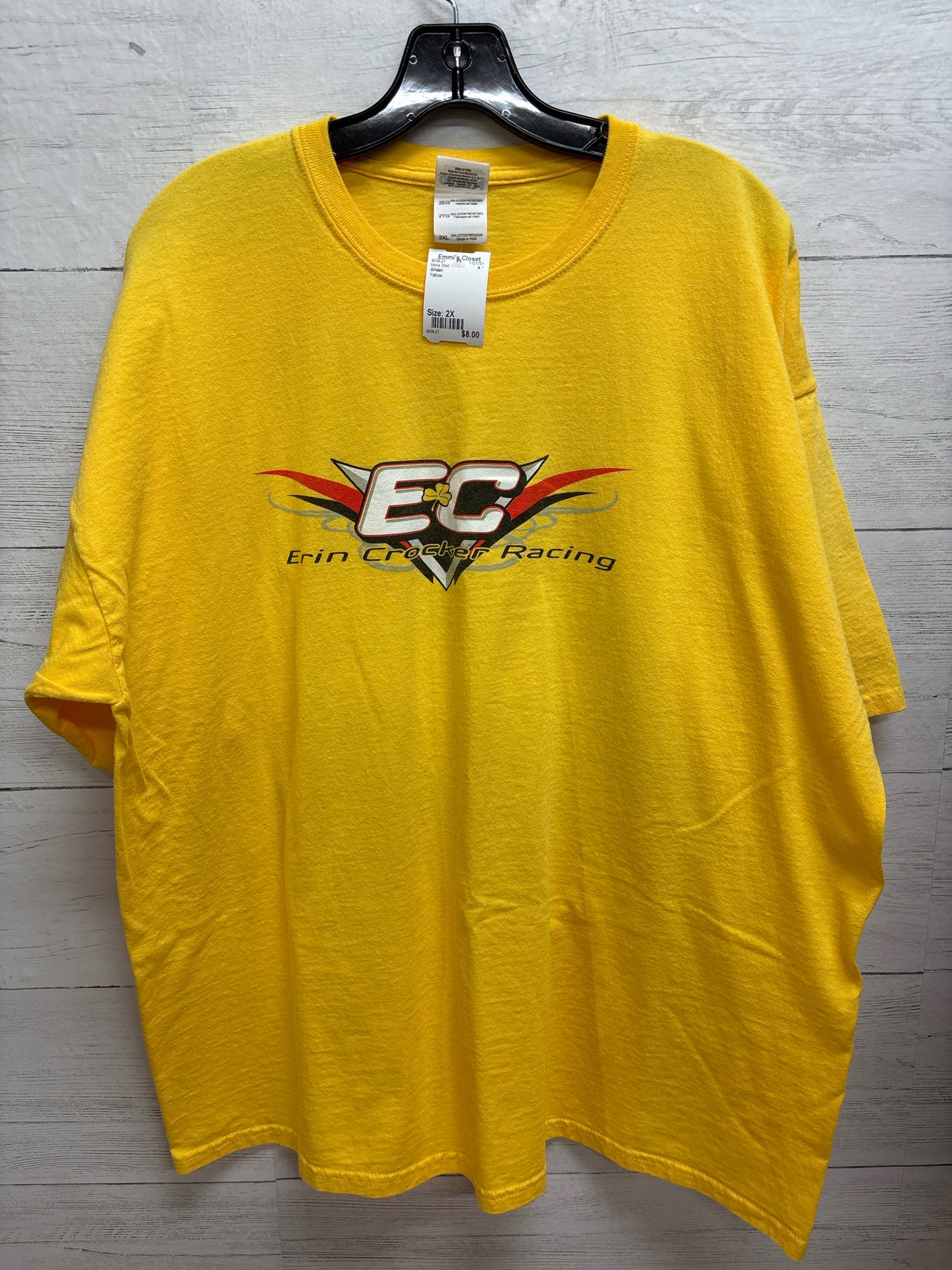 Size 2X Gildan Yellow Mens Shirt