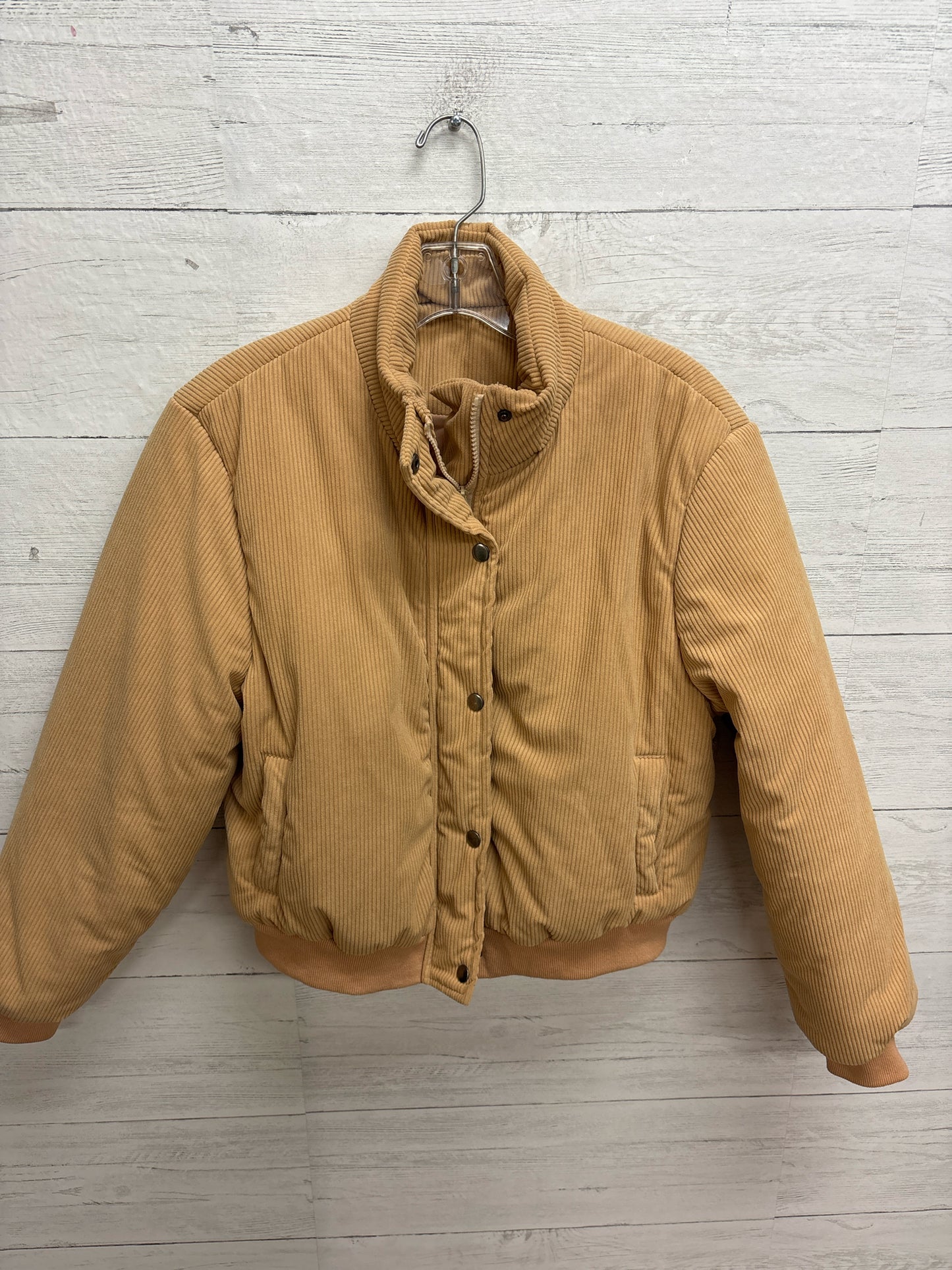 Size S N/A tan/yellow Womens Coat