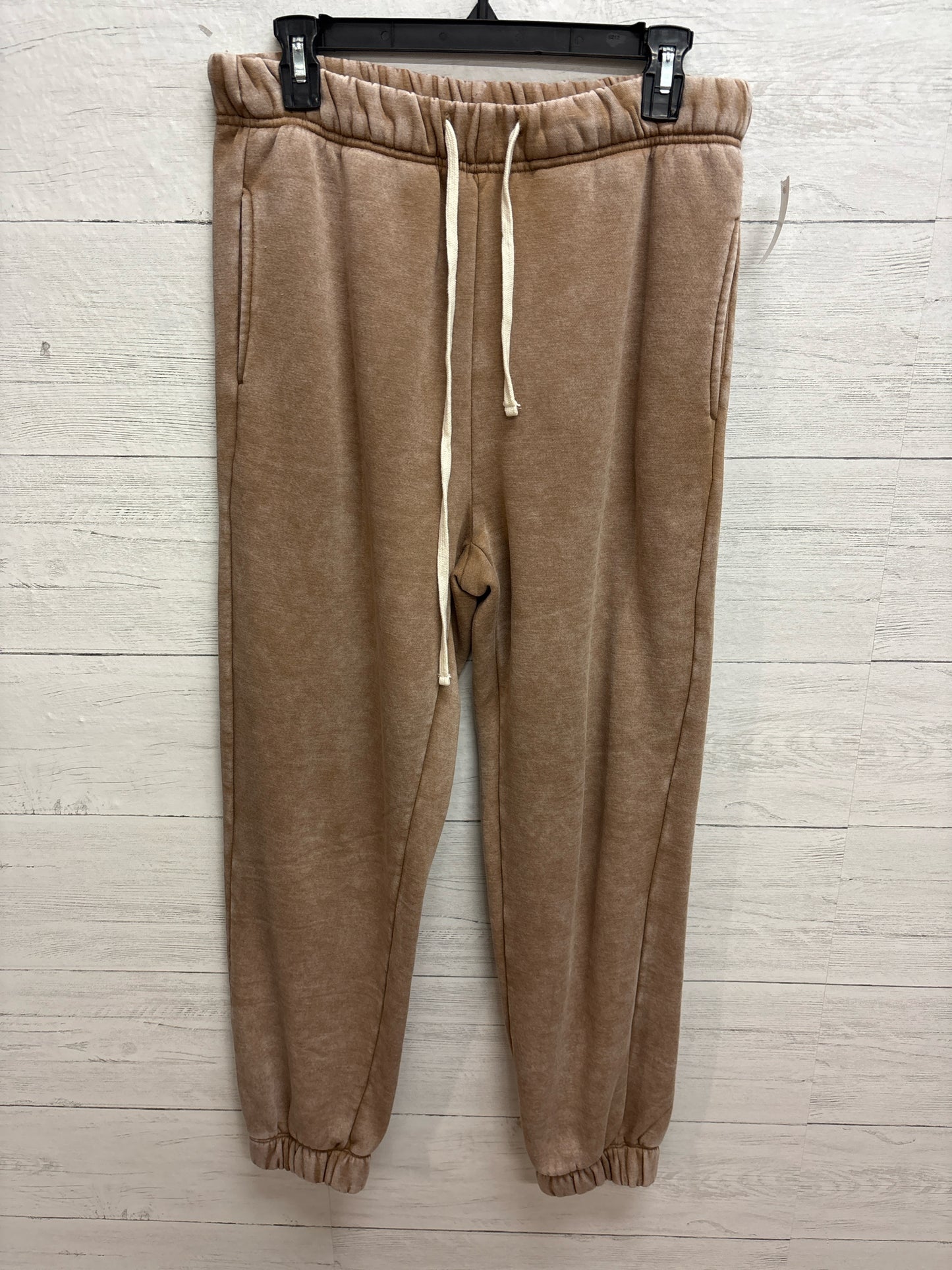 Size L Zenana Tan Womens Sweatpants