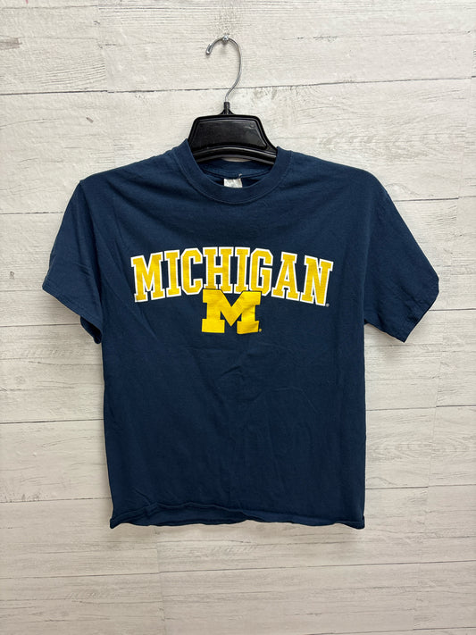 Size M Gildan Blue/Yellow Womens Shirt