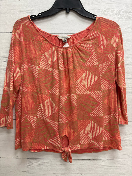 Size M LUCKY BRAND Orange Womens Shirt