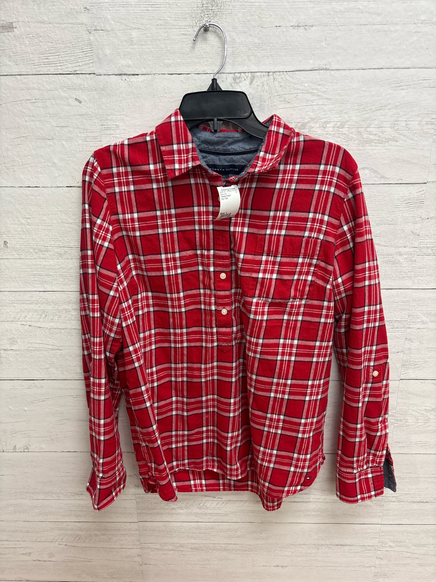 Size L Tommy Hilfiger Red Mens Shirt