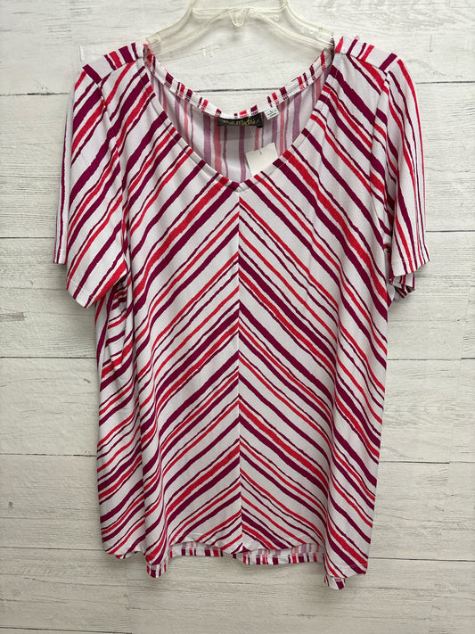 Size L Bob Mackie Pink/white Shirt