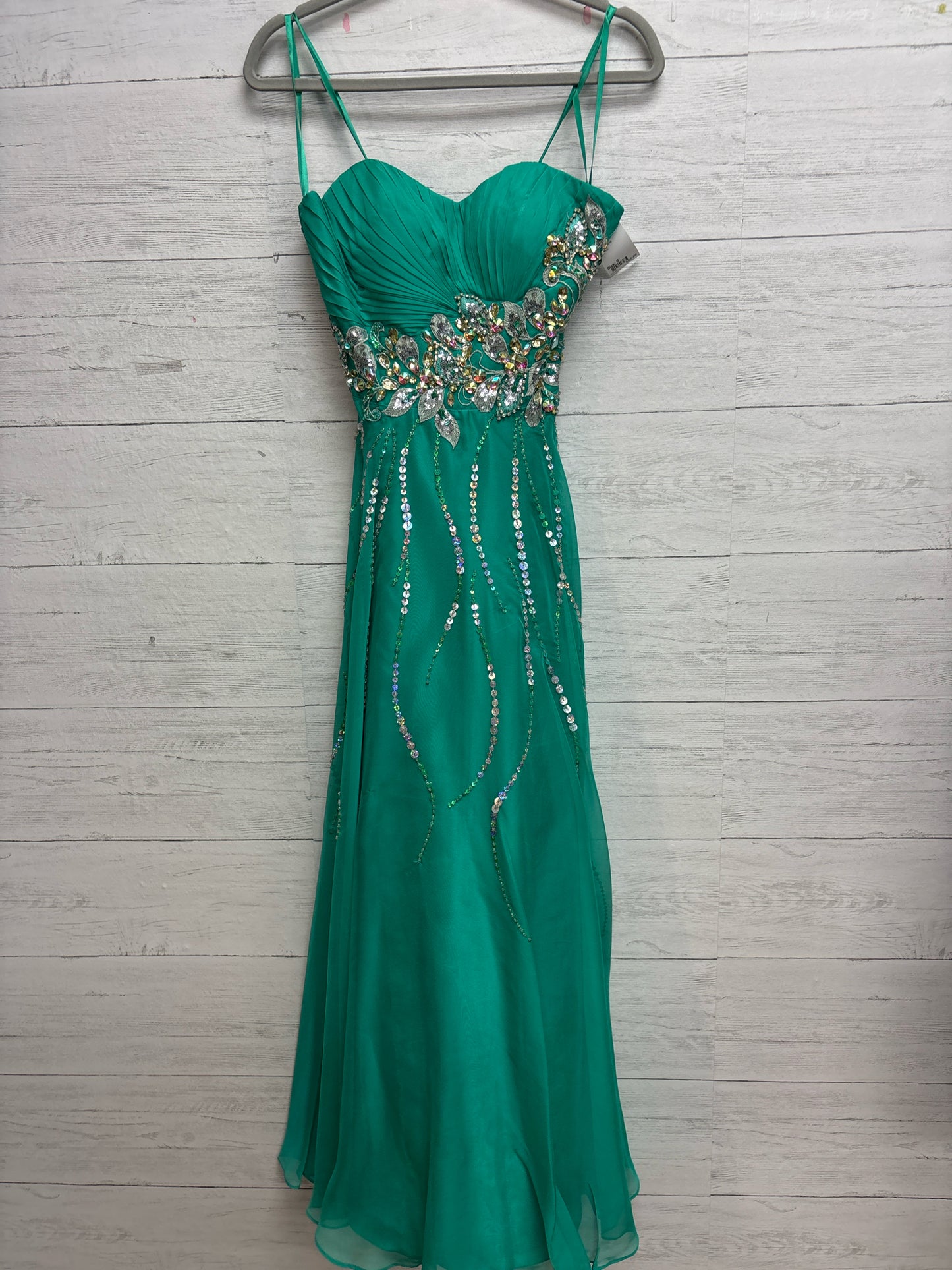 Size S Let's Fashions Teal Gown/Evening Wear