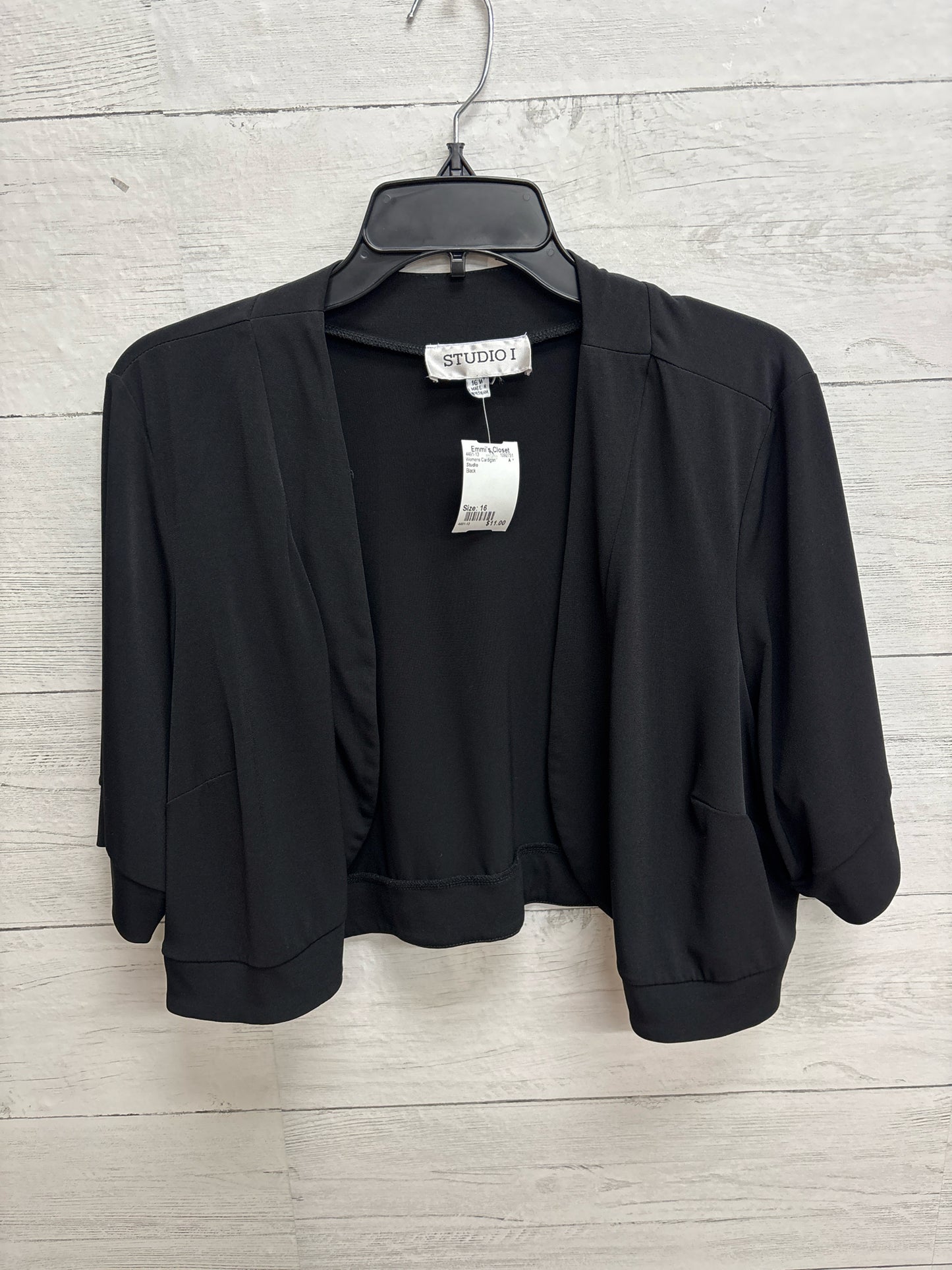 Size 16 Studio Black Womens Cardigan