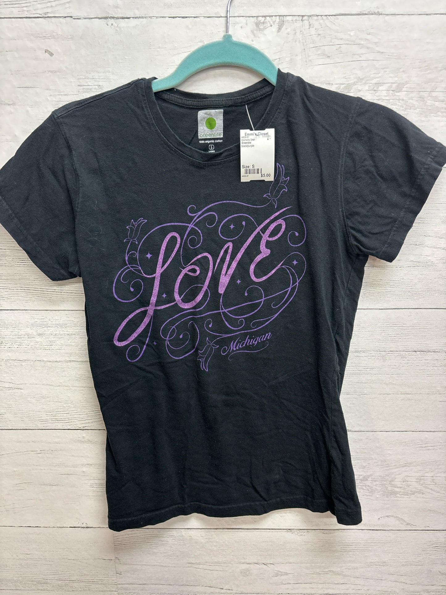 Size S Greentite black/purple Womens Shirt