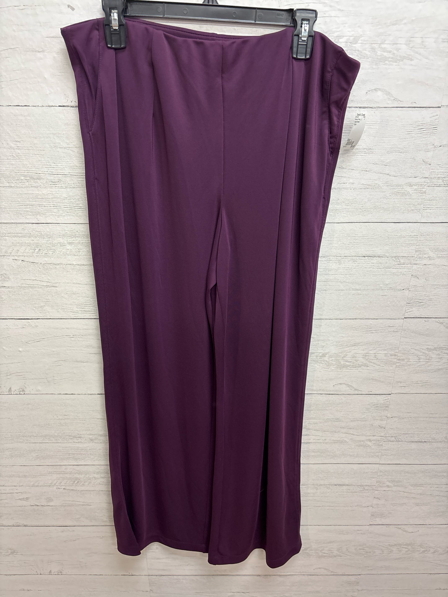 Size L Susan Graver Purple Womens Pants
