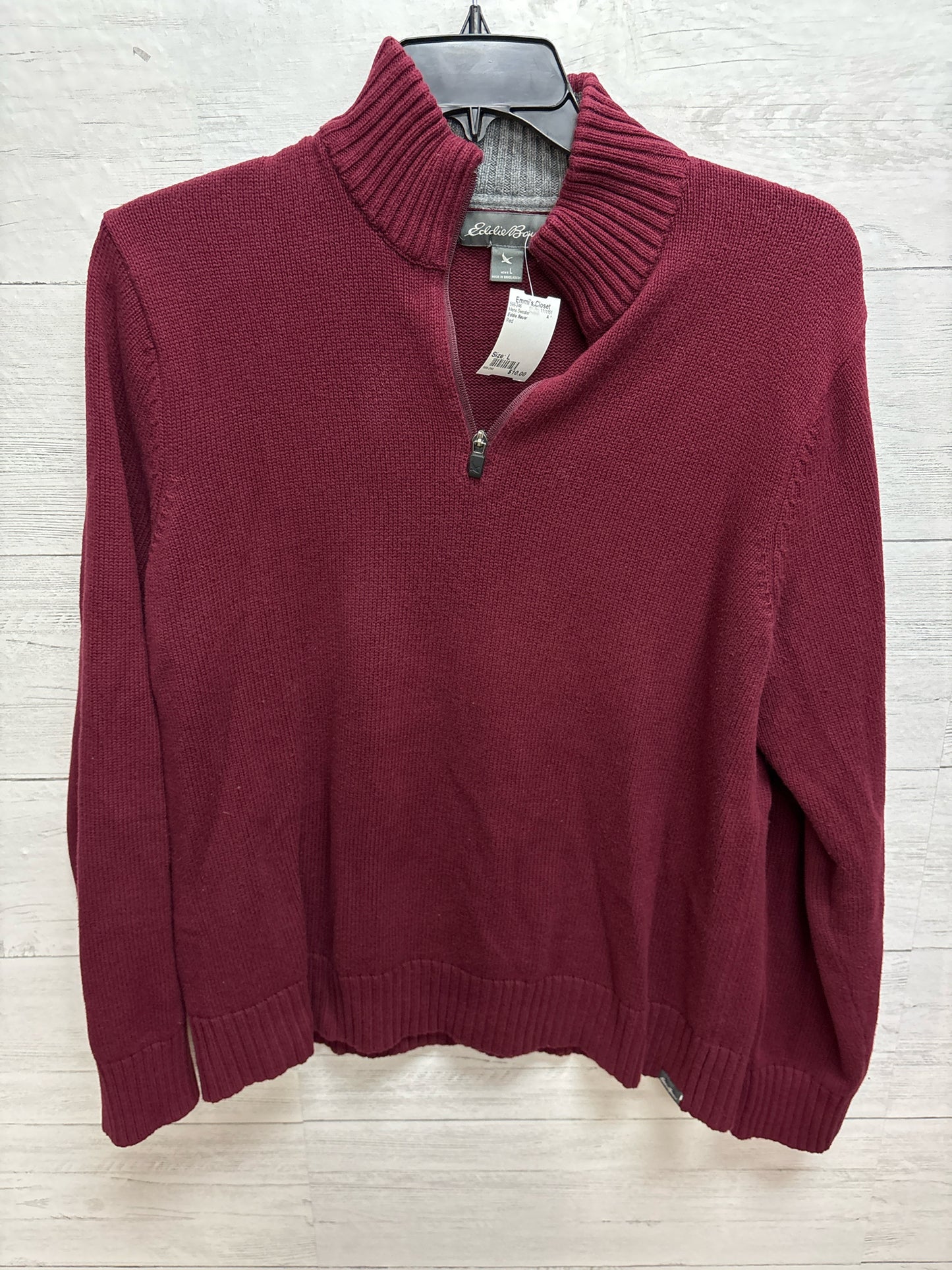 Size L Eddie Bauer Red Mens Sweater