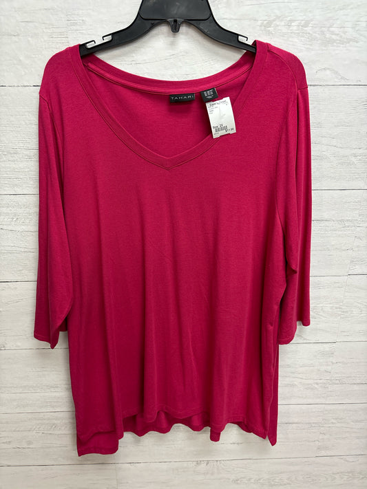 Size 2X Tahari Pink Womens Shirt