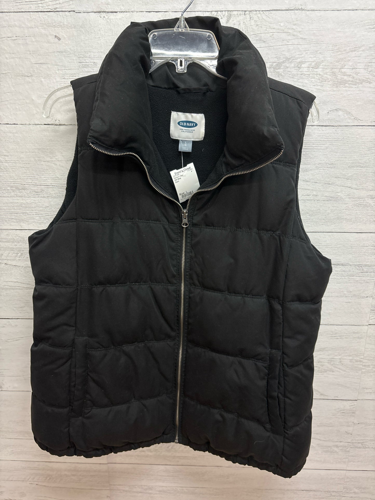 Size L Old Navy Black Womens Vest