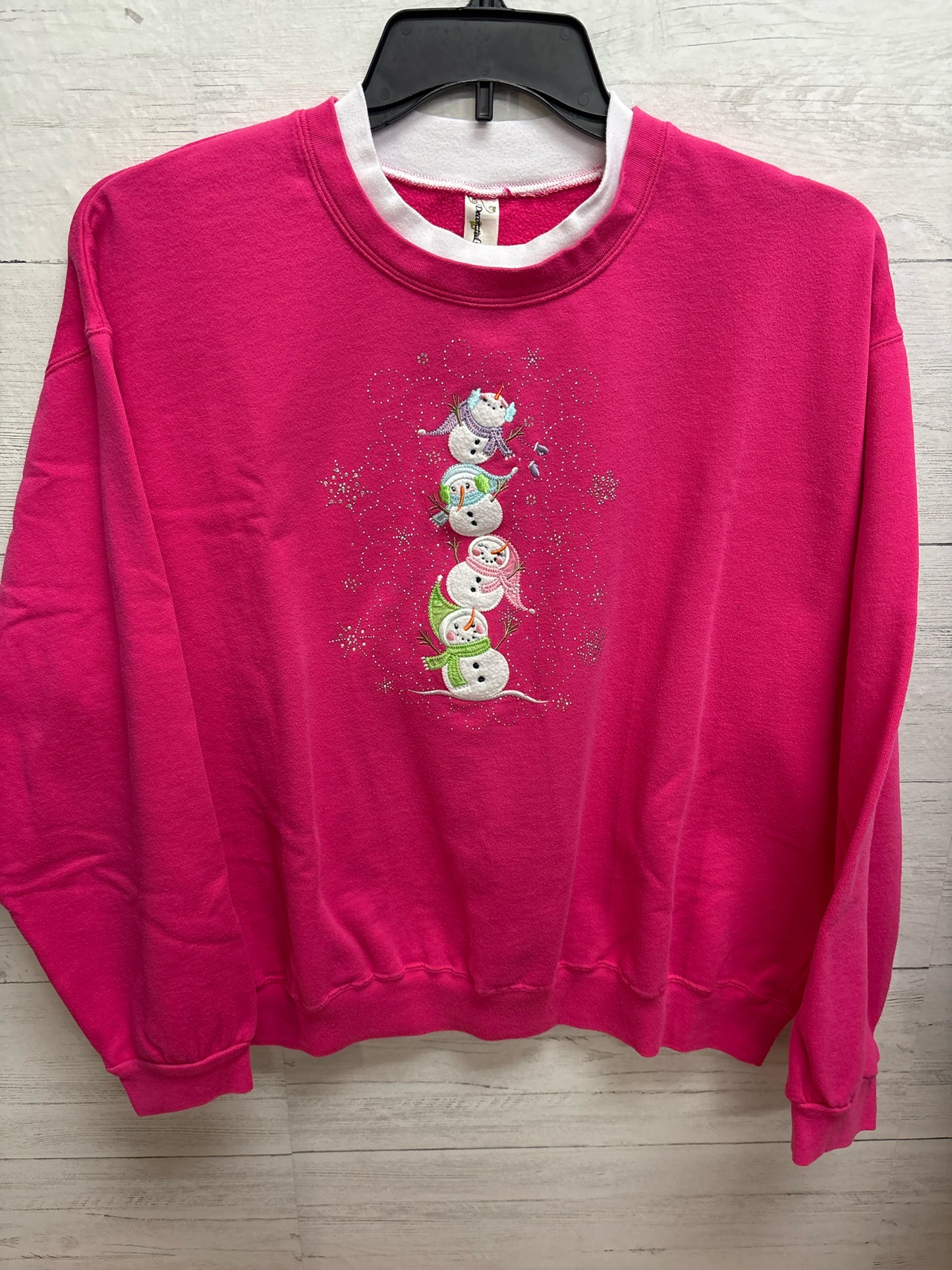 Size 2X Decorated Originals Pink Womens Sweater