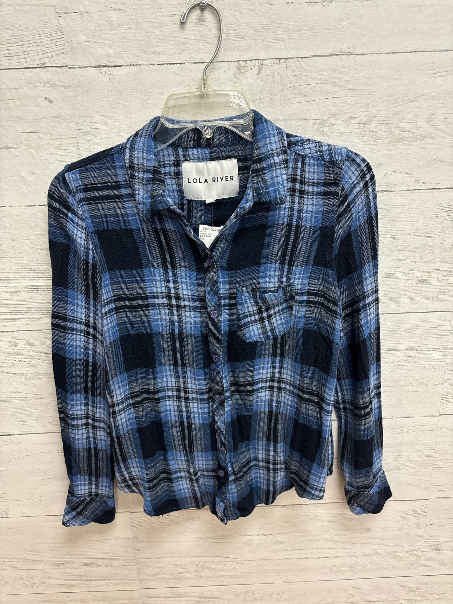 Size M LOLA RIVER Blue Womens Shirt