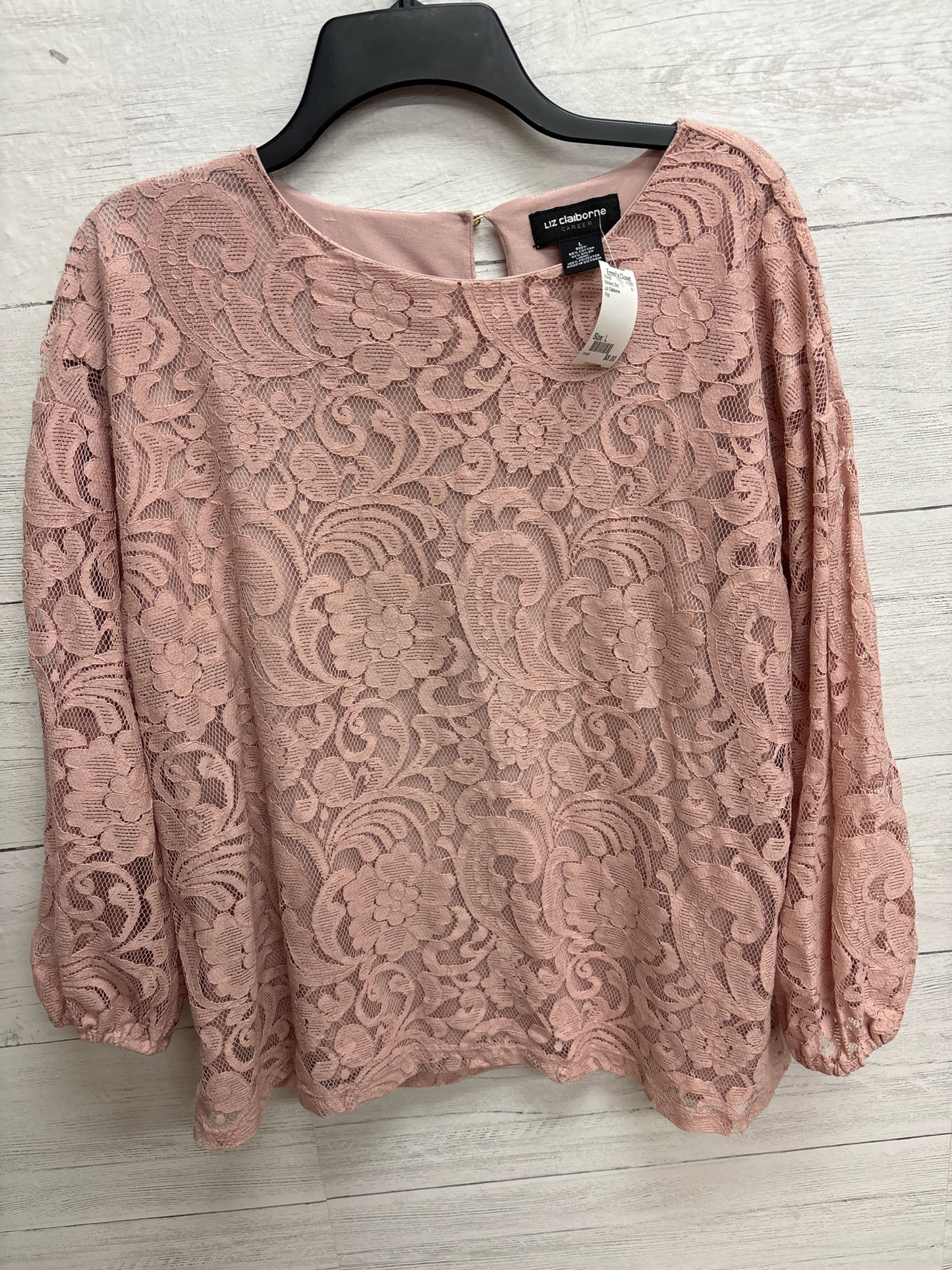 Size L Liz Claiborne Pink Womens Shirt