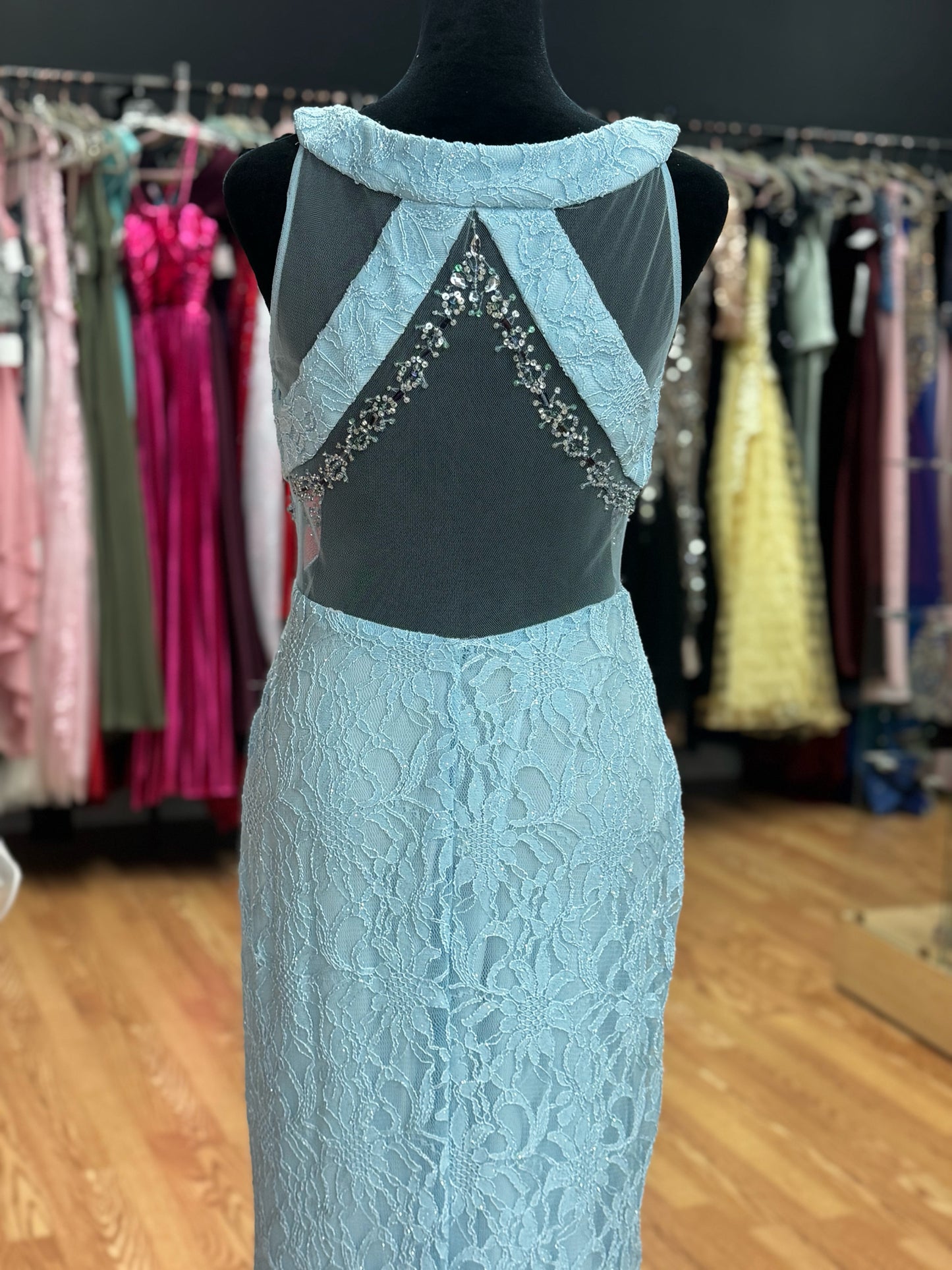 Size 4 Ignite Blue Gown