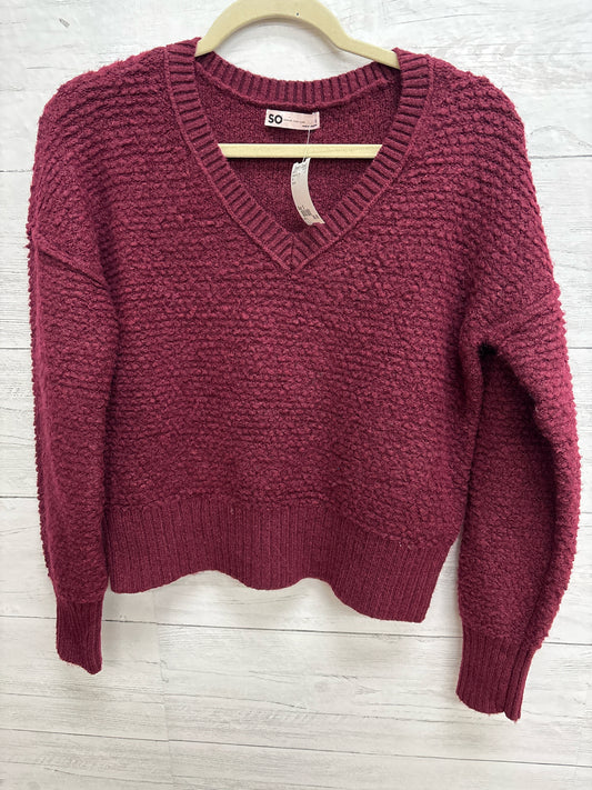 Size S SO maroon Womens Sweater