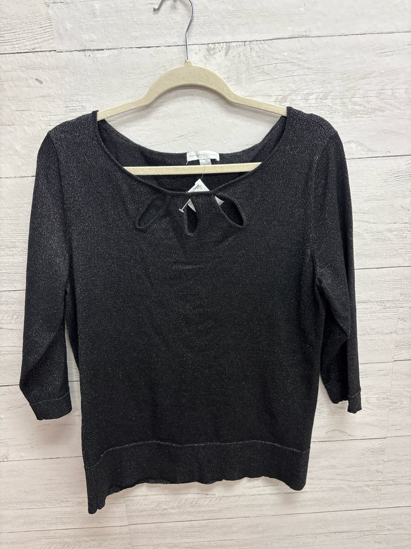 Size XL New York & Company Black/Silver Womens Sweatshirt