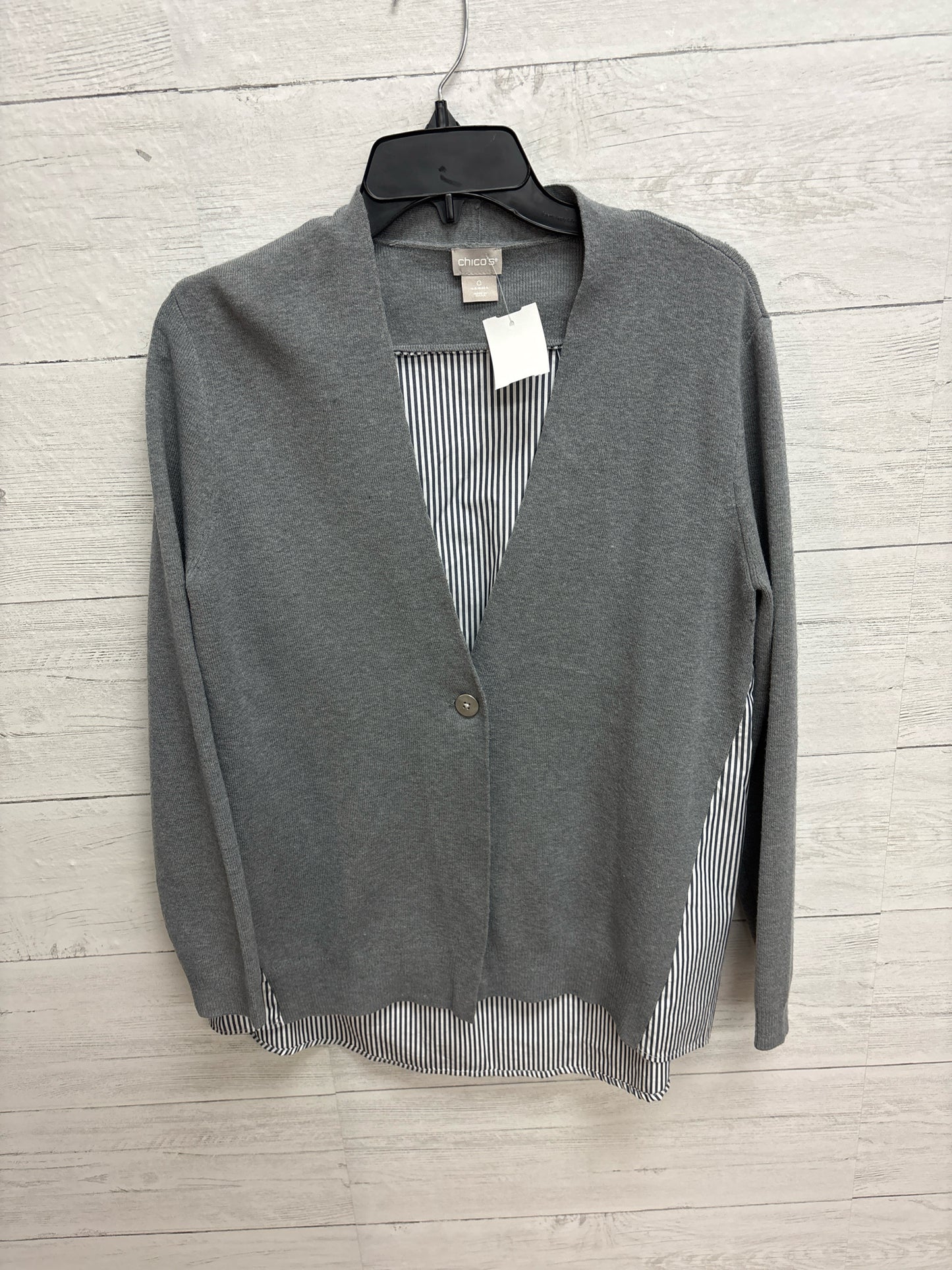 Size 0 Chico's Design Grey Womens Cardigan