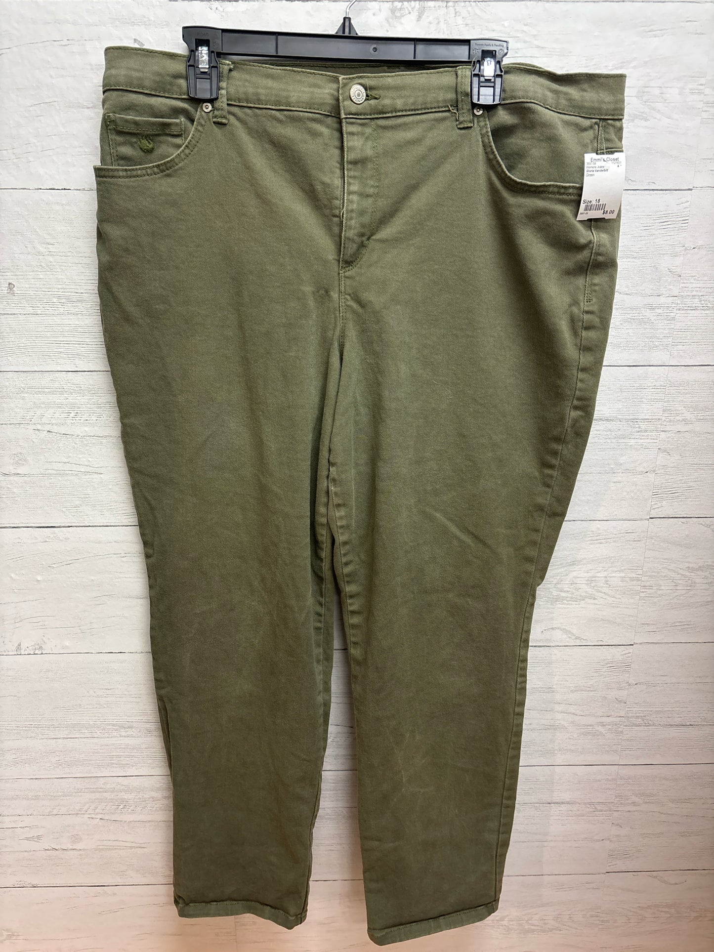 Size 18 Gloria Vanderbilt Green Womens Jeans
