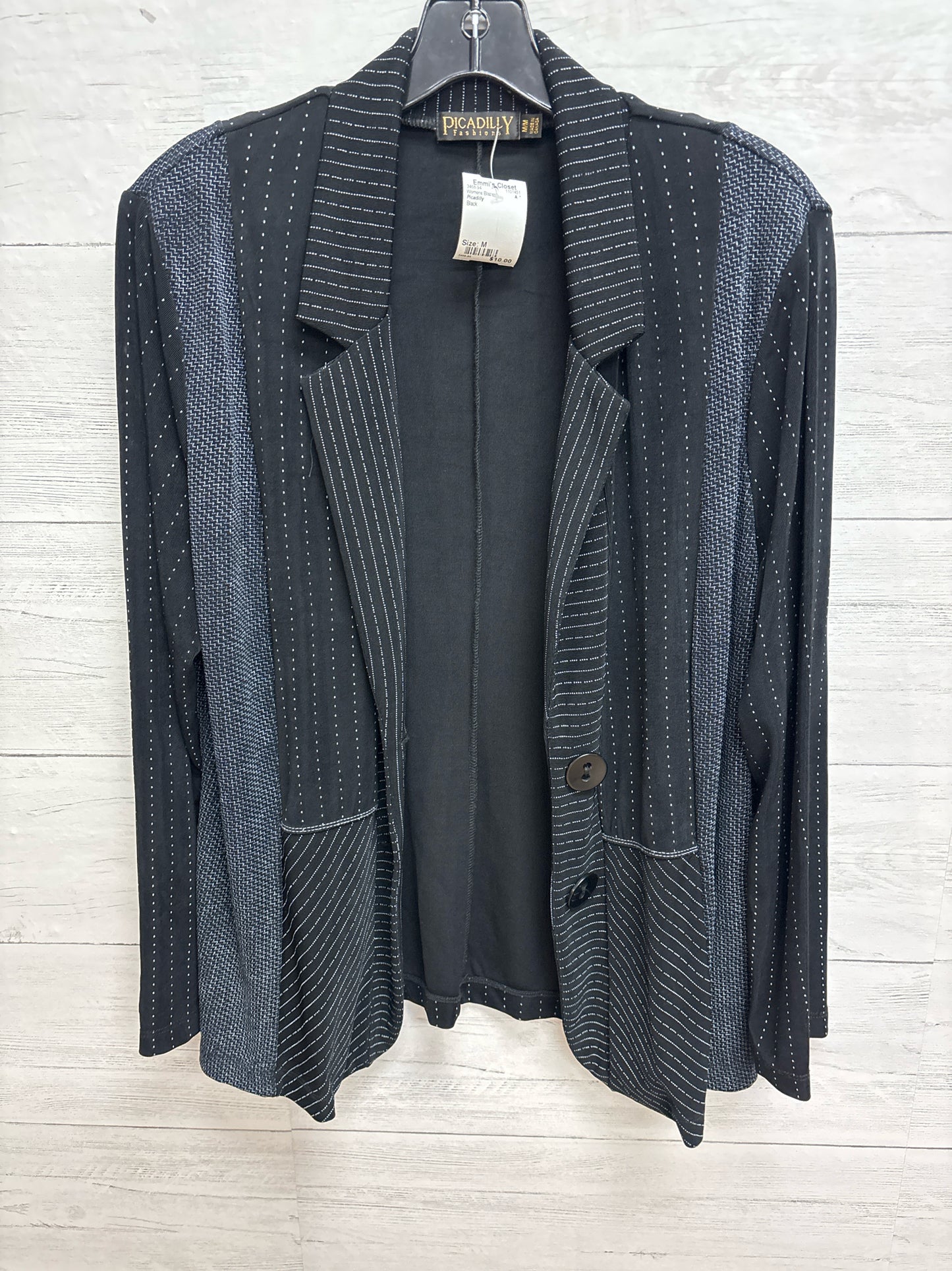 Size M Picadilly Black Womens Blazer